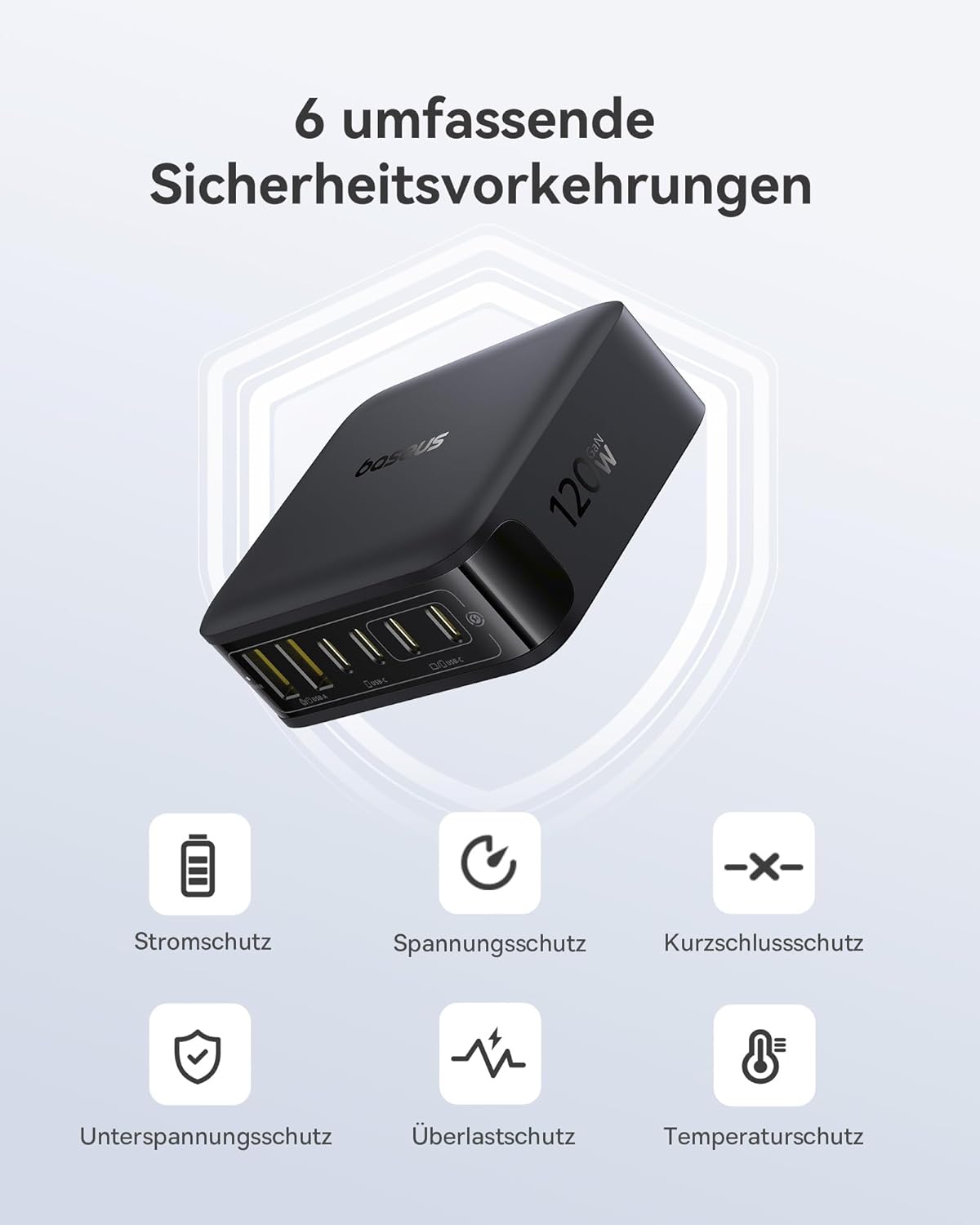 Thumbnail 4 de Baseus USB C Ladegerät 120W 6‑Port