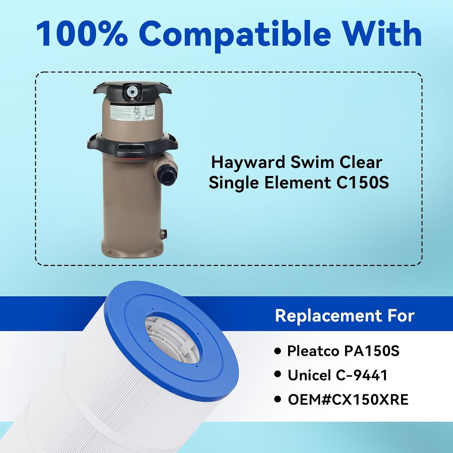 Thumbnail 2 de Hiioors pool filter cartridge 150 sq. ft.