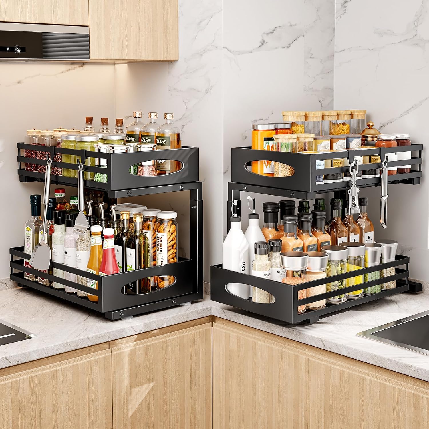 Thumbnail 1 de Under Sink Organizer 2-Tier Slide-Out Drawer Shelf