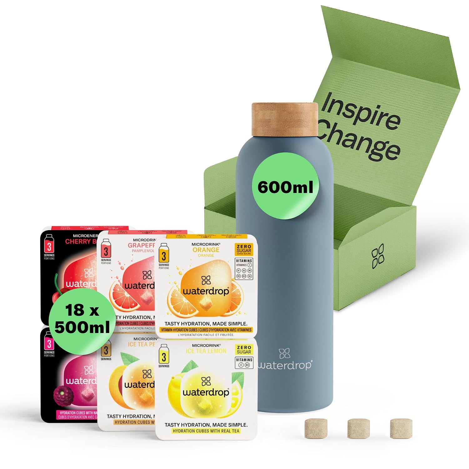 Detalle de waterdrop Starter Set 600 ml Trinkflasche
