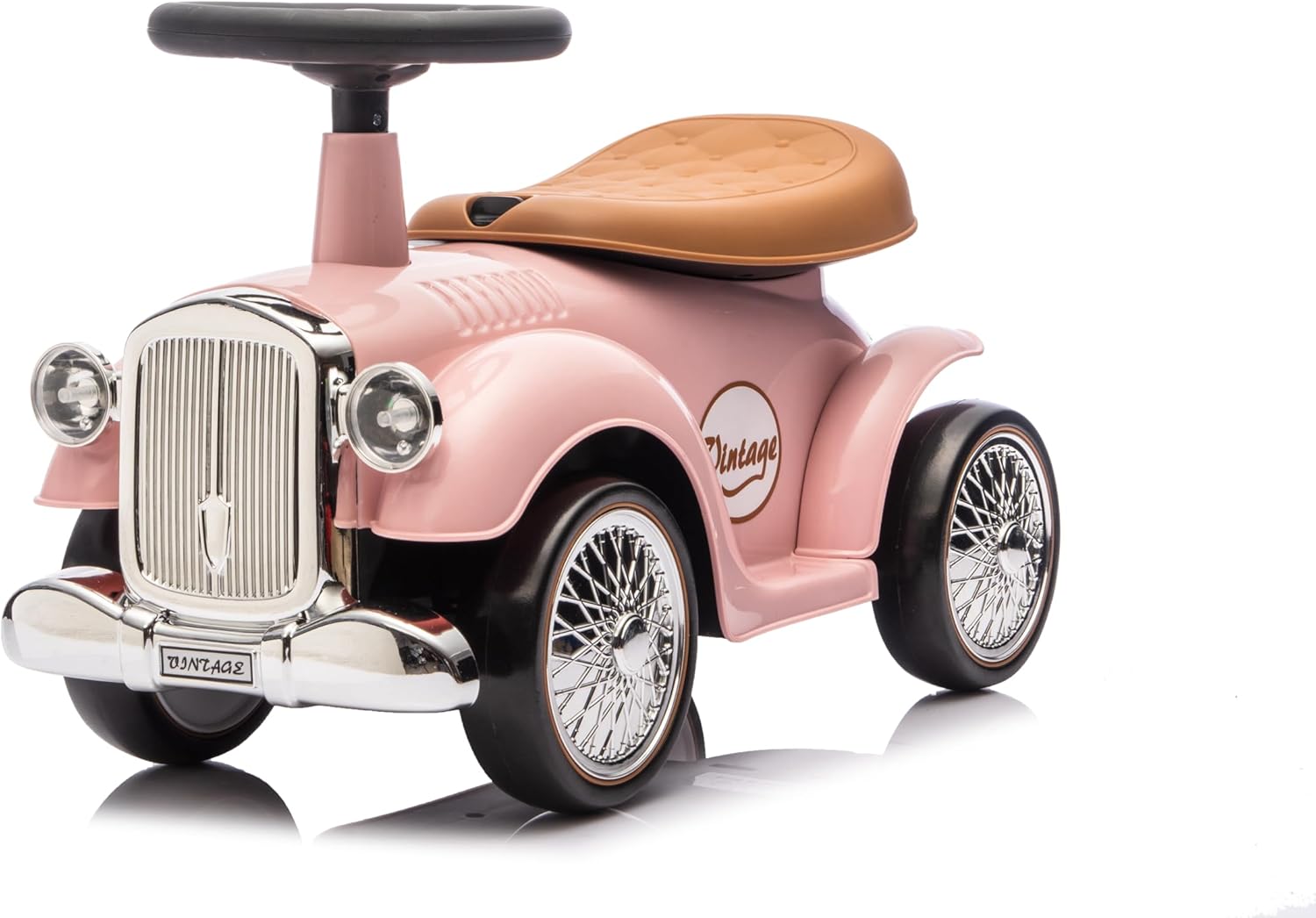 Thumbnail 5 de Baroni Toys Vintage Porteur Voiture pour Enfants – 12 à 36 Mois, klaxon, rangement, 25x59x35 cm (Tiffany)
