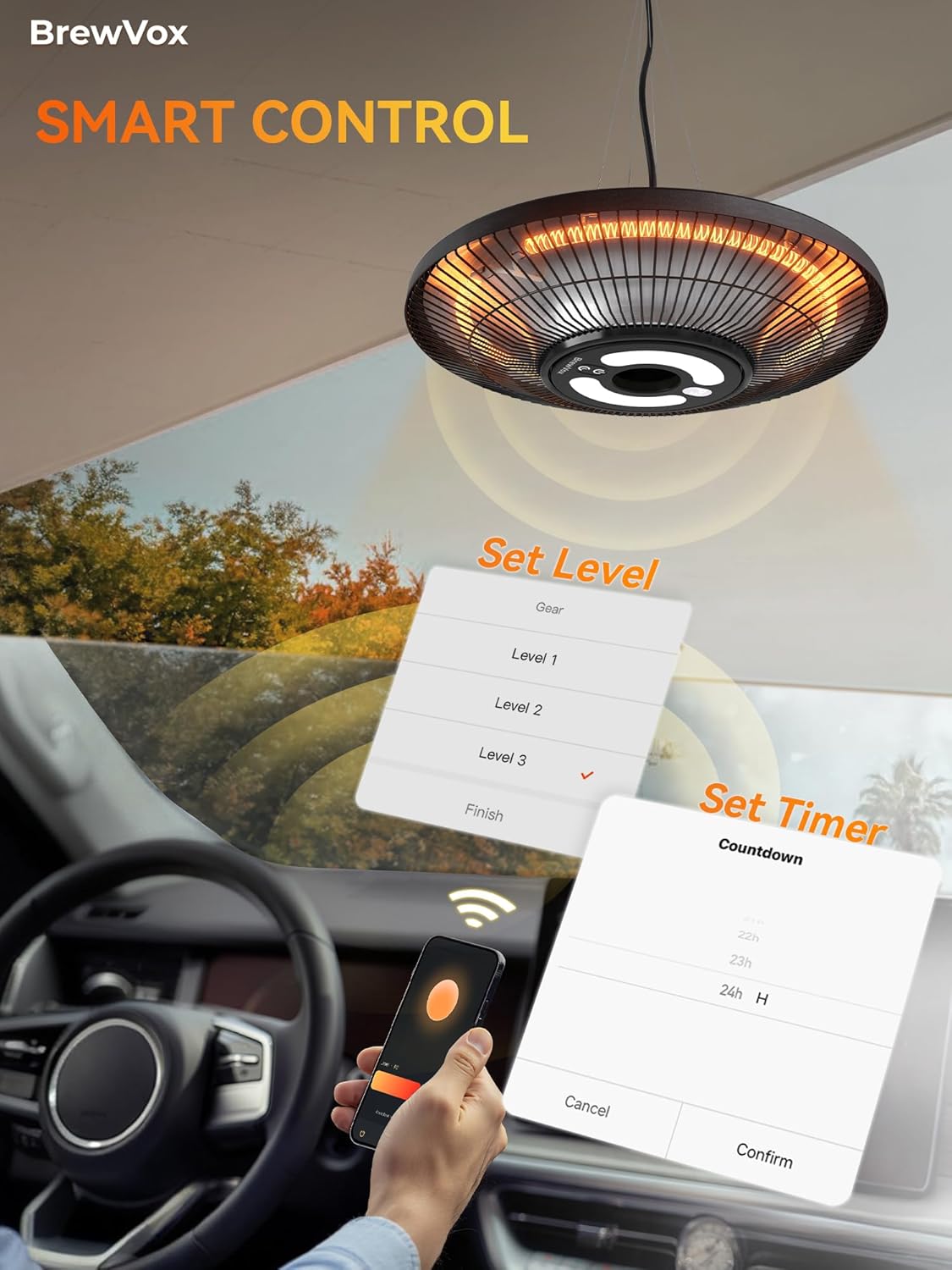 Thumbnail 1 de BrewVox 1500W Carbon Infrared Heater