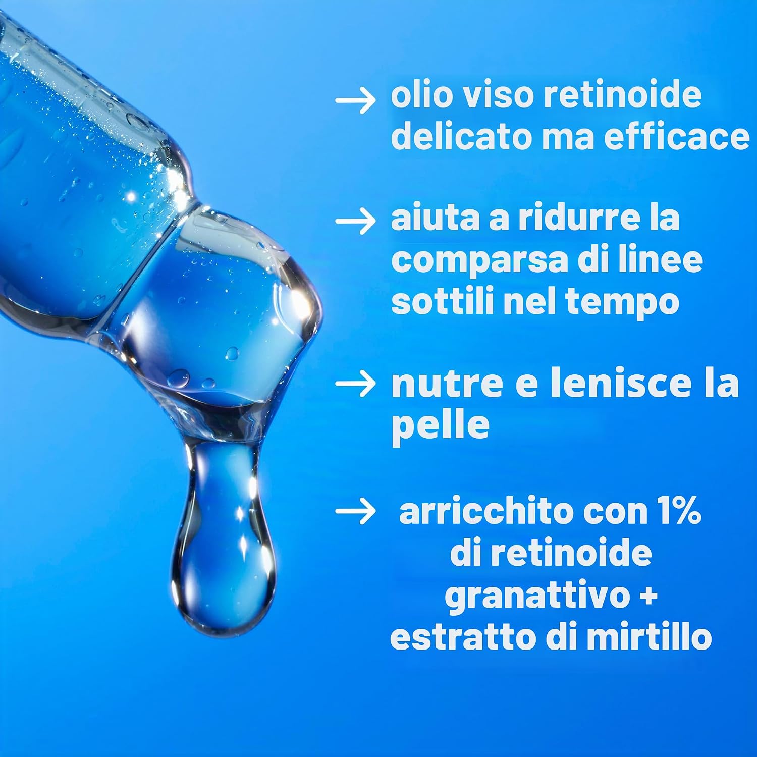 Detalle de e.l.f. SKIN Youth Boosting Blue-ty Sleep Night Oil: olio notte delicato e vegano per un incarnato più luminoso
