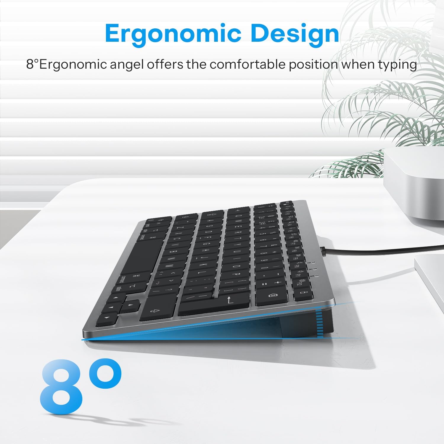 Thumbnail 5 de OMOTON Wired Keyboard for Mac QWERTY UK