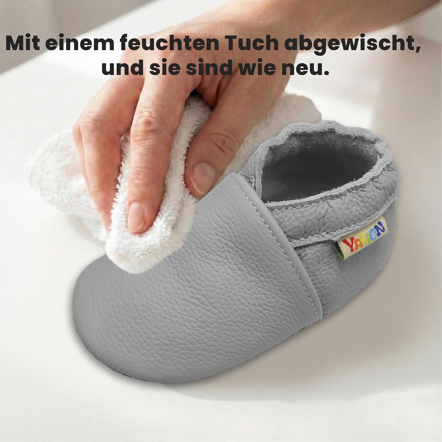Thumbnail 5 de YALION Baby Weicher Leder Lauflernschuh