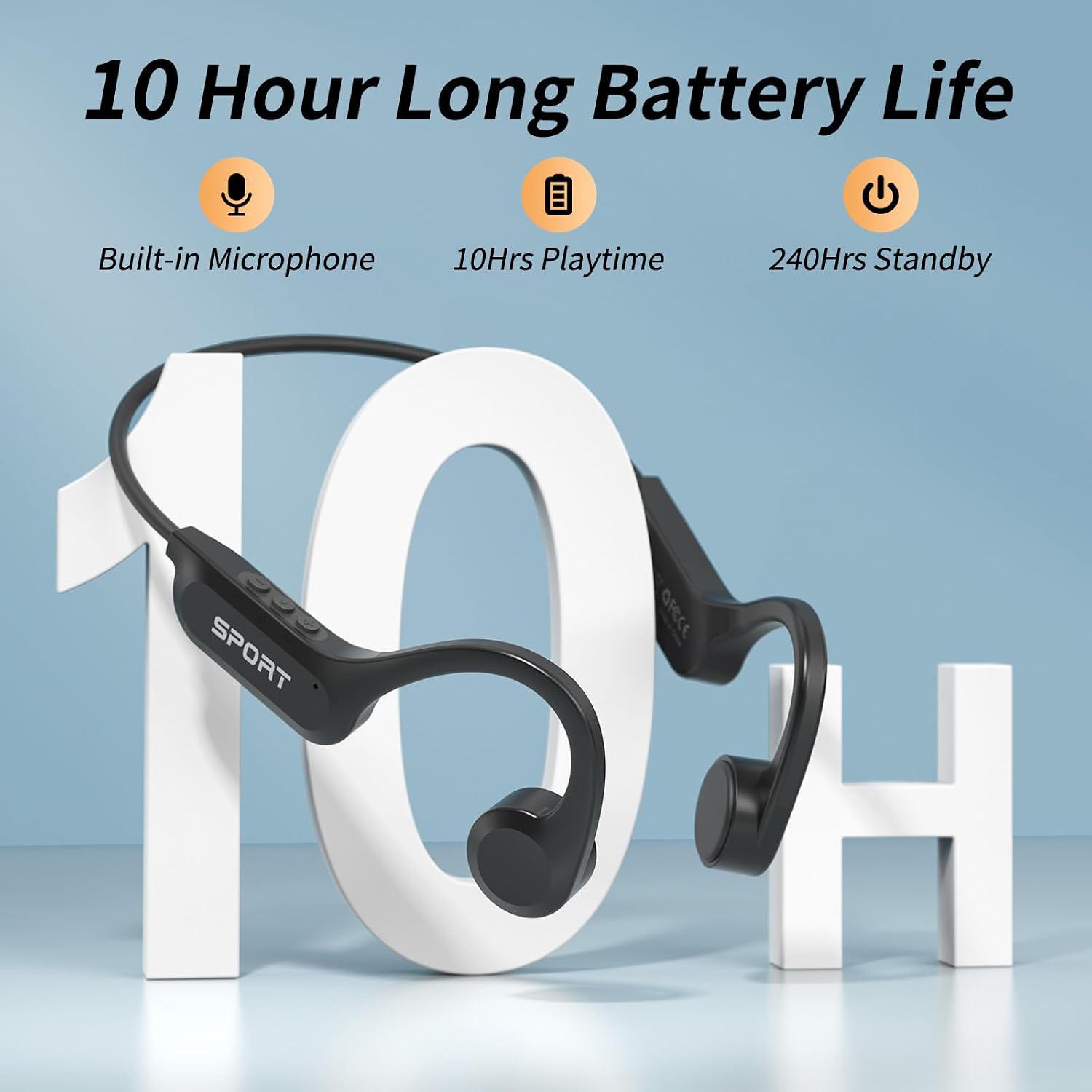Thumbnail 4 de CXK Bone Conduction Headphones 10Hrs