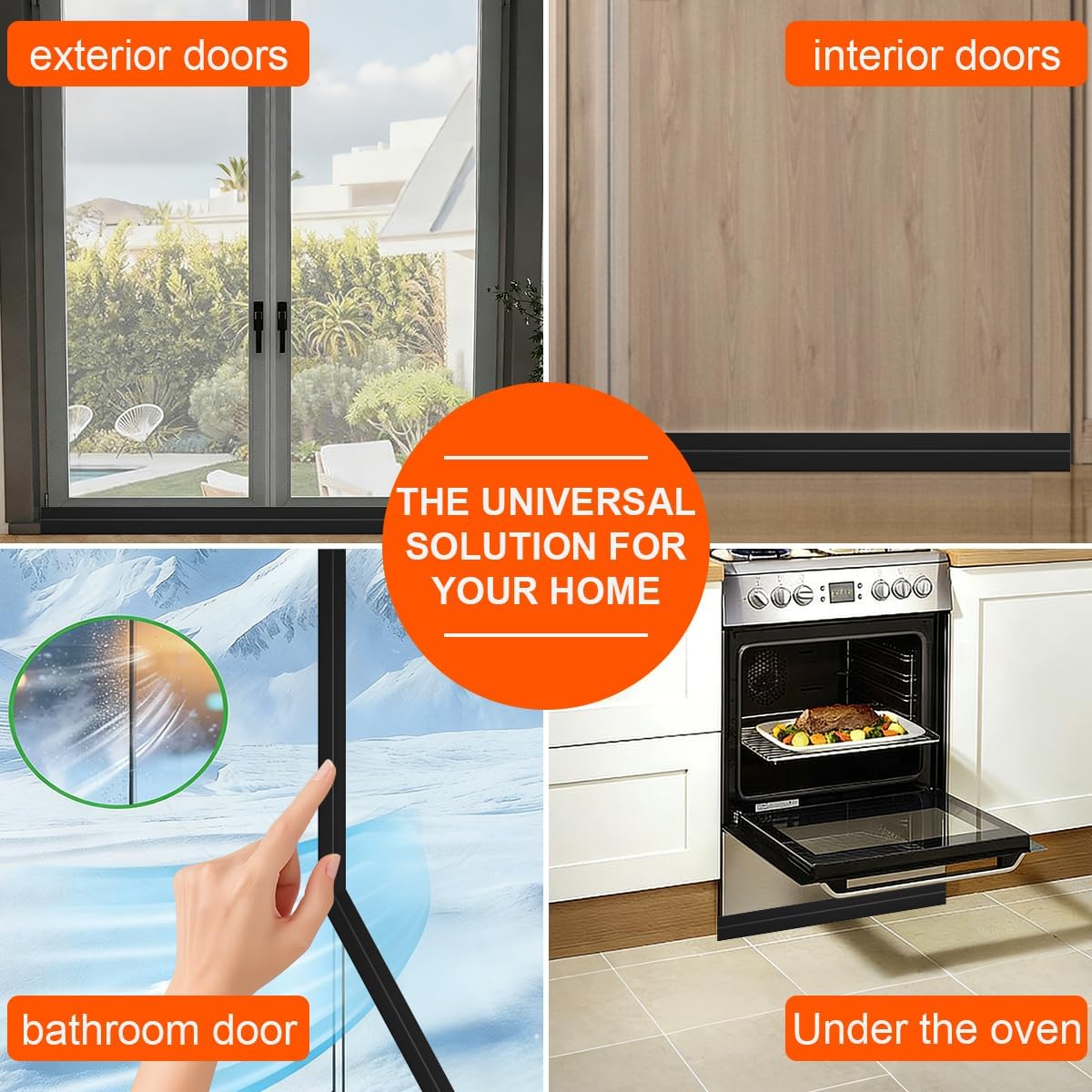 Thumbnail 6 de Ormein Door Draft Stopper: Adjustable Silicone Weather Stripping for Quiet, Efficient Doors