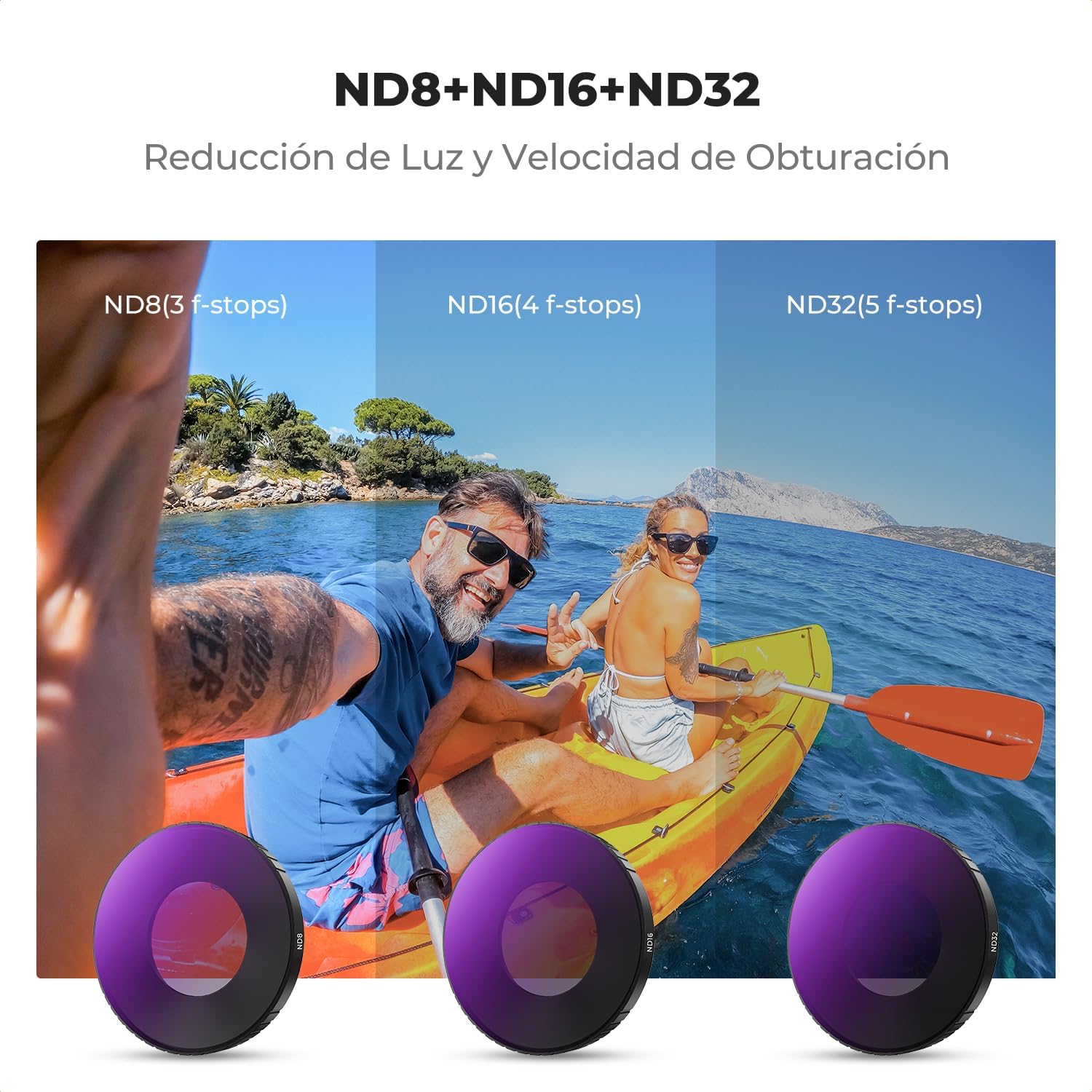 Thumbnail 4 de K&F CONCEPT Kit de filtros compatible Insta360 Go Ultra ND8