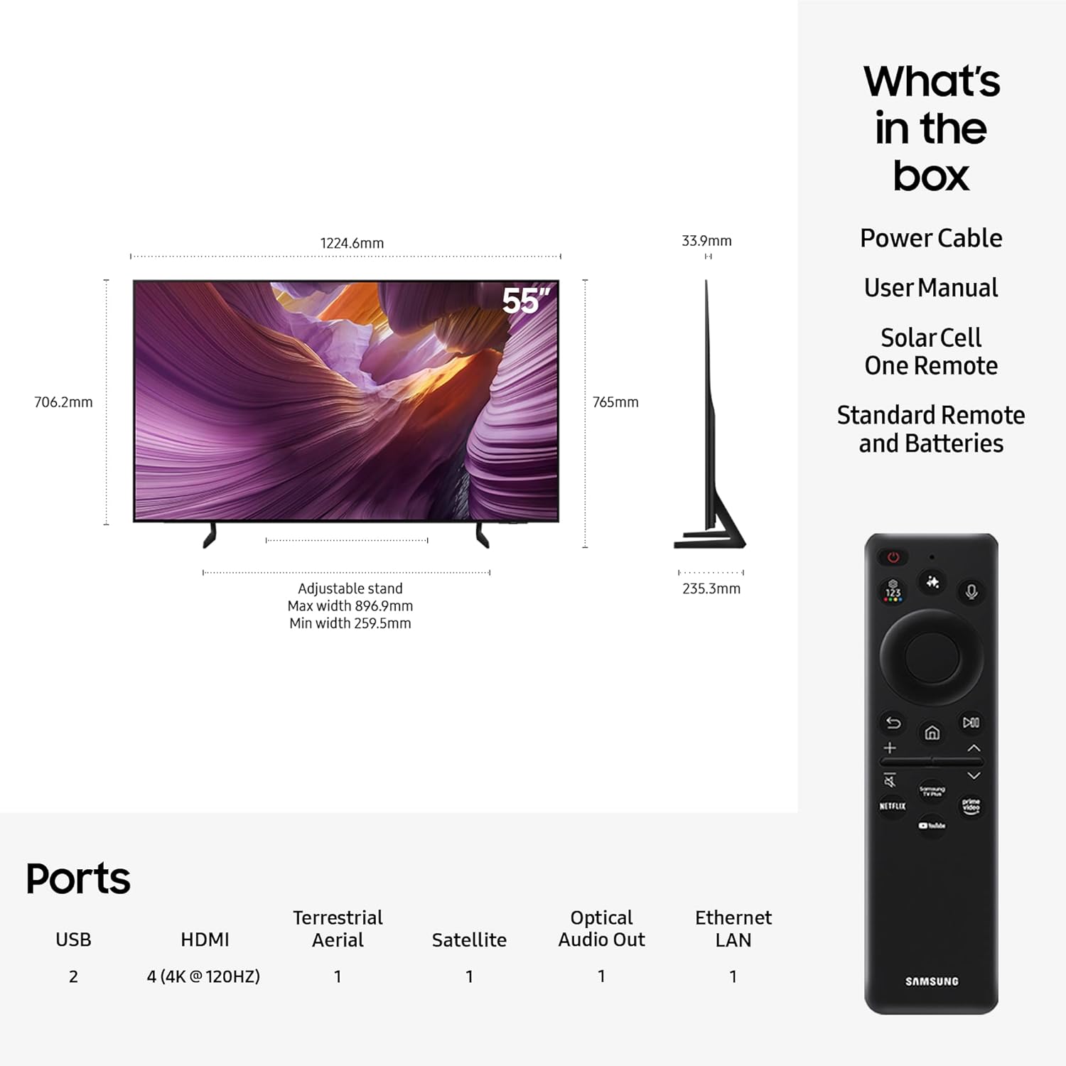 Thumbnail 6 de Samsung OLED 55 Inch S84F 4K Vision AI Smart TV (2025) with OLED HDR, 120Hz Motion Xcelerator and Dolby Atmos