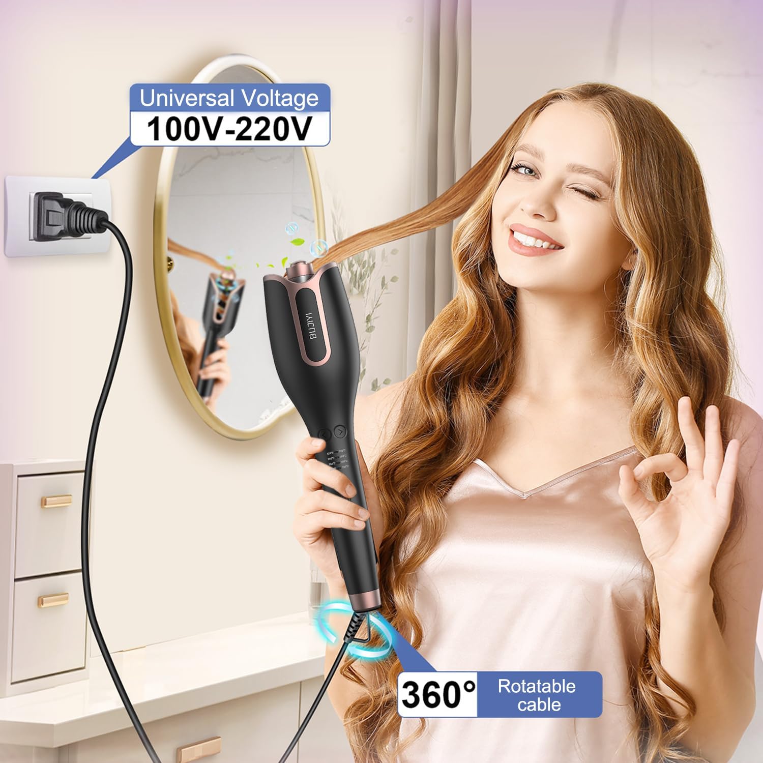 Thumbnail 6 de BUJIYI curling wand, 4 heat settings