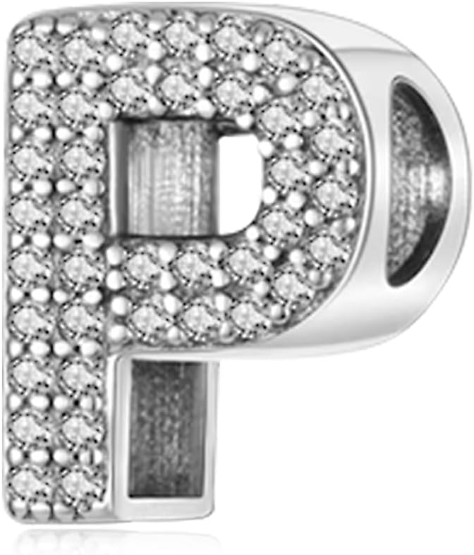 Thumbnail 6 de LMLMECREA Buchstaben-Charm G aus 925 Sterling Silber mit A-Z Initiale & gelbem Herz für europäische Armbänder