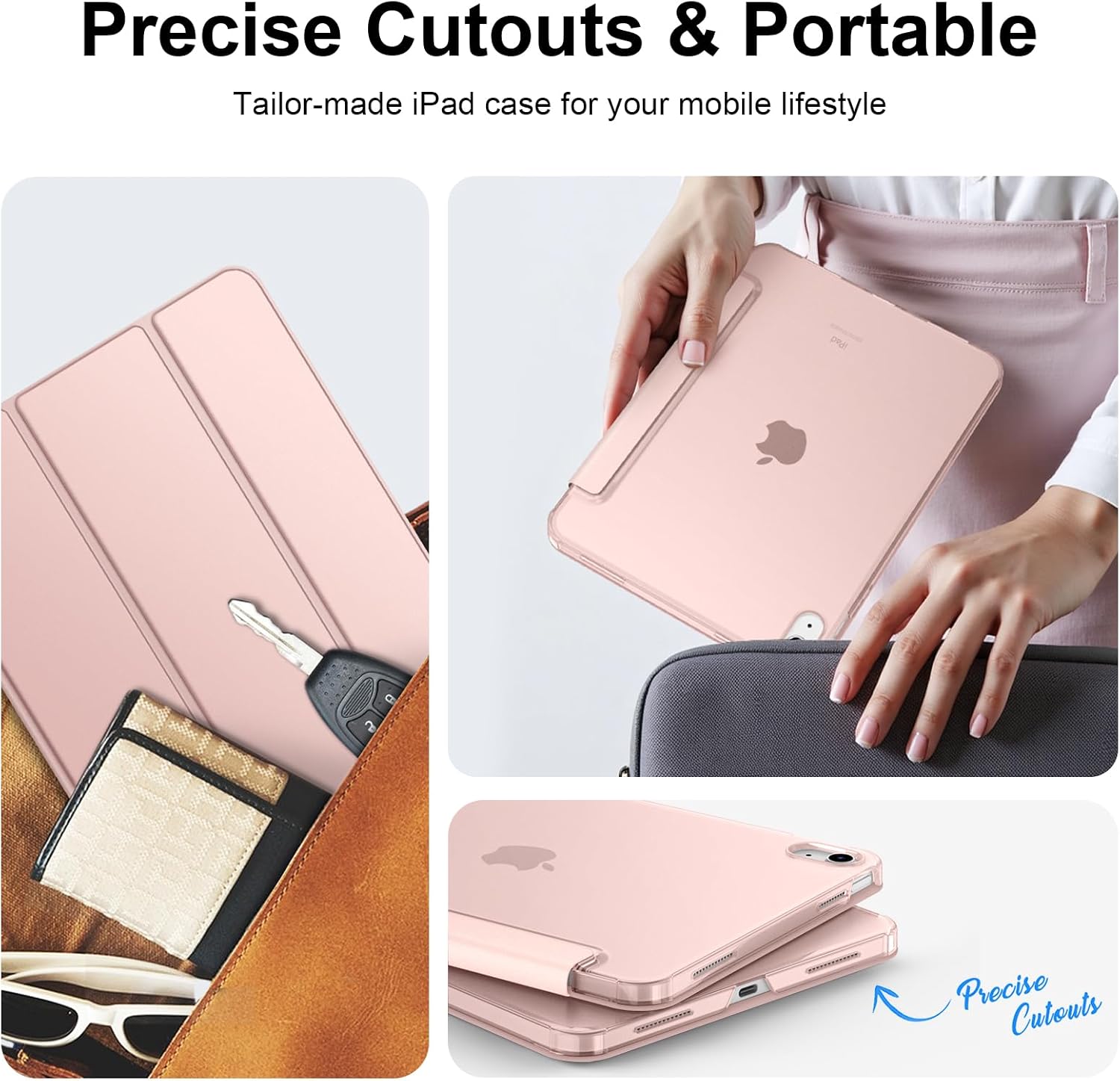 Detalle de FINTIE Ultra Slim Case for iPad (A16) 11th Gen 2025 / iPad 10th Gen 10.9in 2022 in Rose Gold