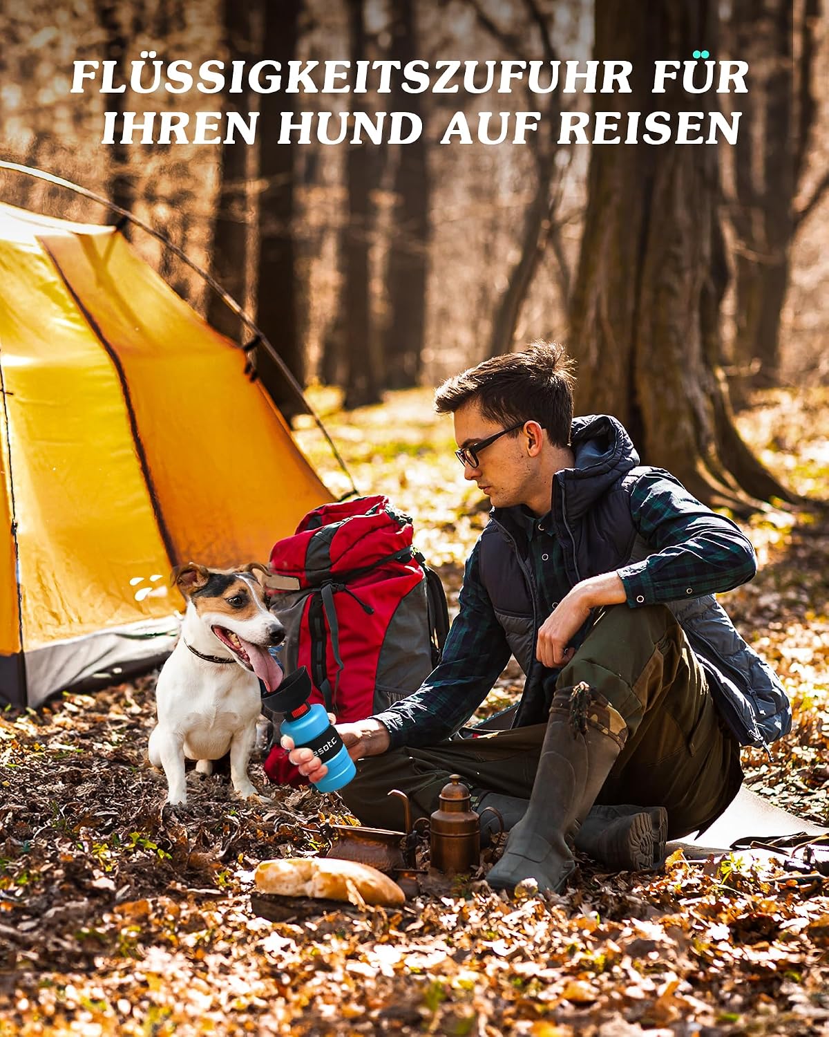 Detalle 2 de lesotc 1000 ml Hundetrinkflasche für unterwegs