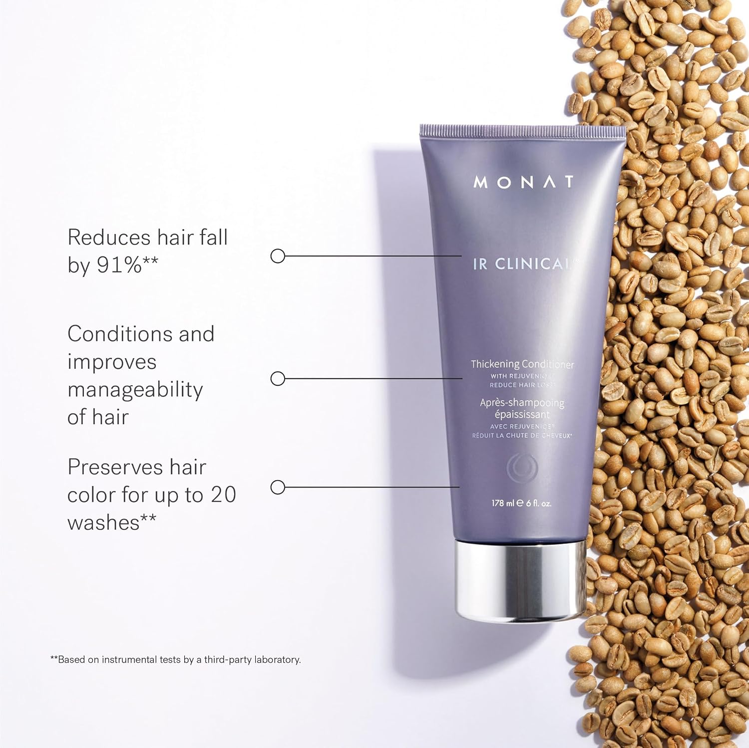 Detalle 2 de MONAT IR Clinical Thickening Shampoo & Conditioner set for thicker hair