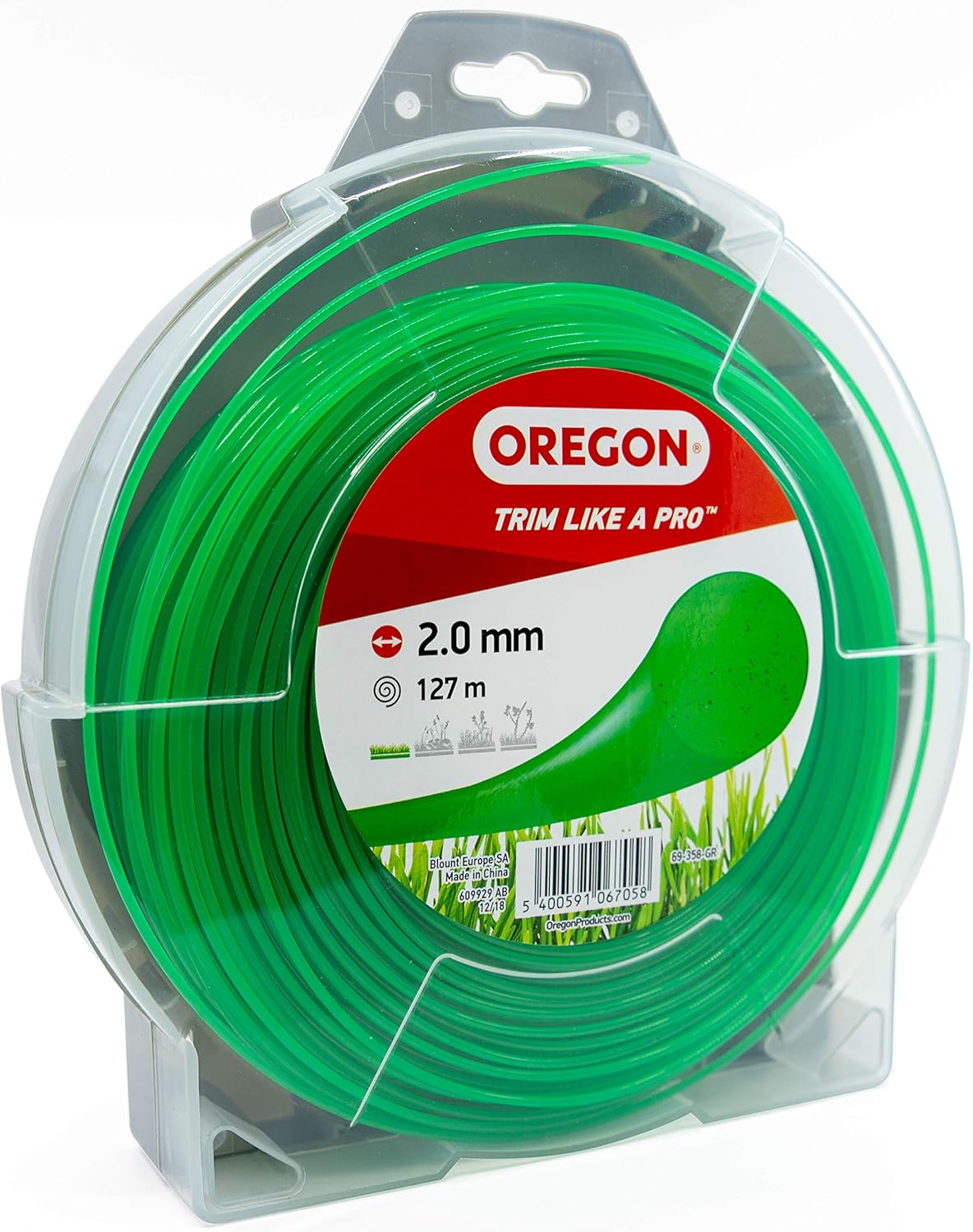 Thumbnail 5 de Oregon 2 mm x127 m Filo per decespugliatore verde 🎍