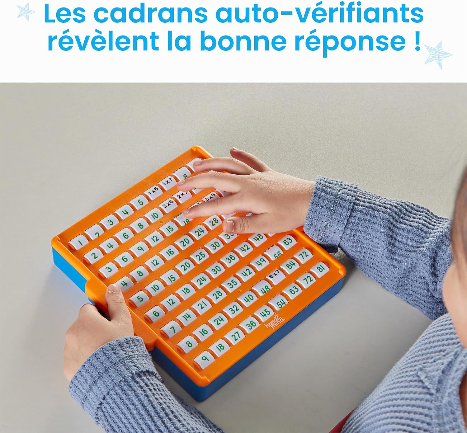 Detalle de Learning Resources Multiplication Practice Board 9 x 9 – oefenbord met draaiknop