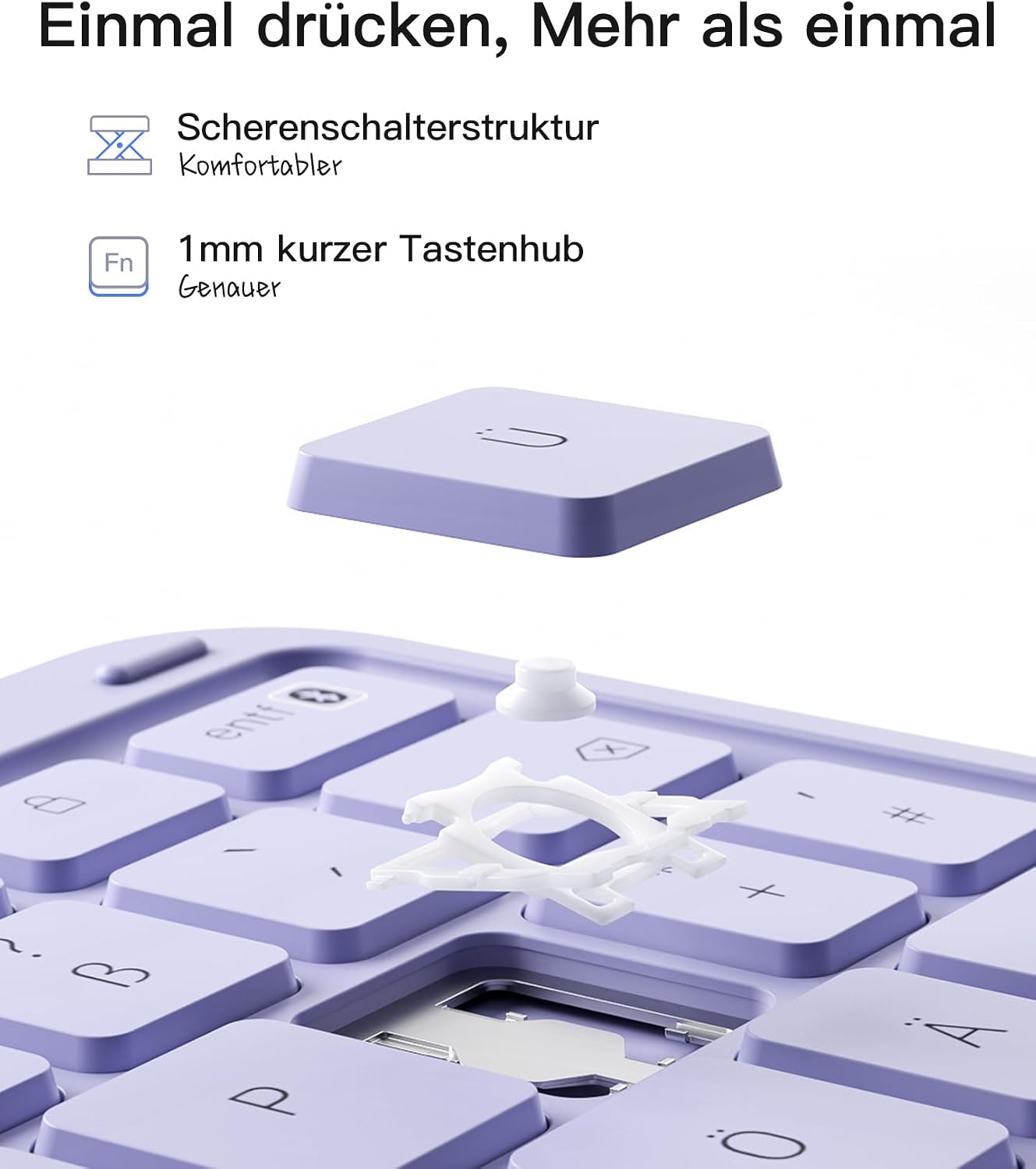 Thumbnail 6 de Inateck AceTouch KB04122 Tastaturhülle für iPad 10/11 (QWERTZ) – ultraleicht, abnehmbar mit Touchpad