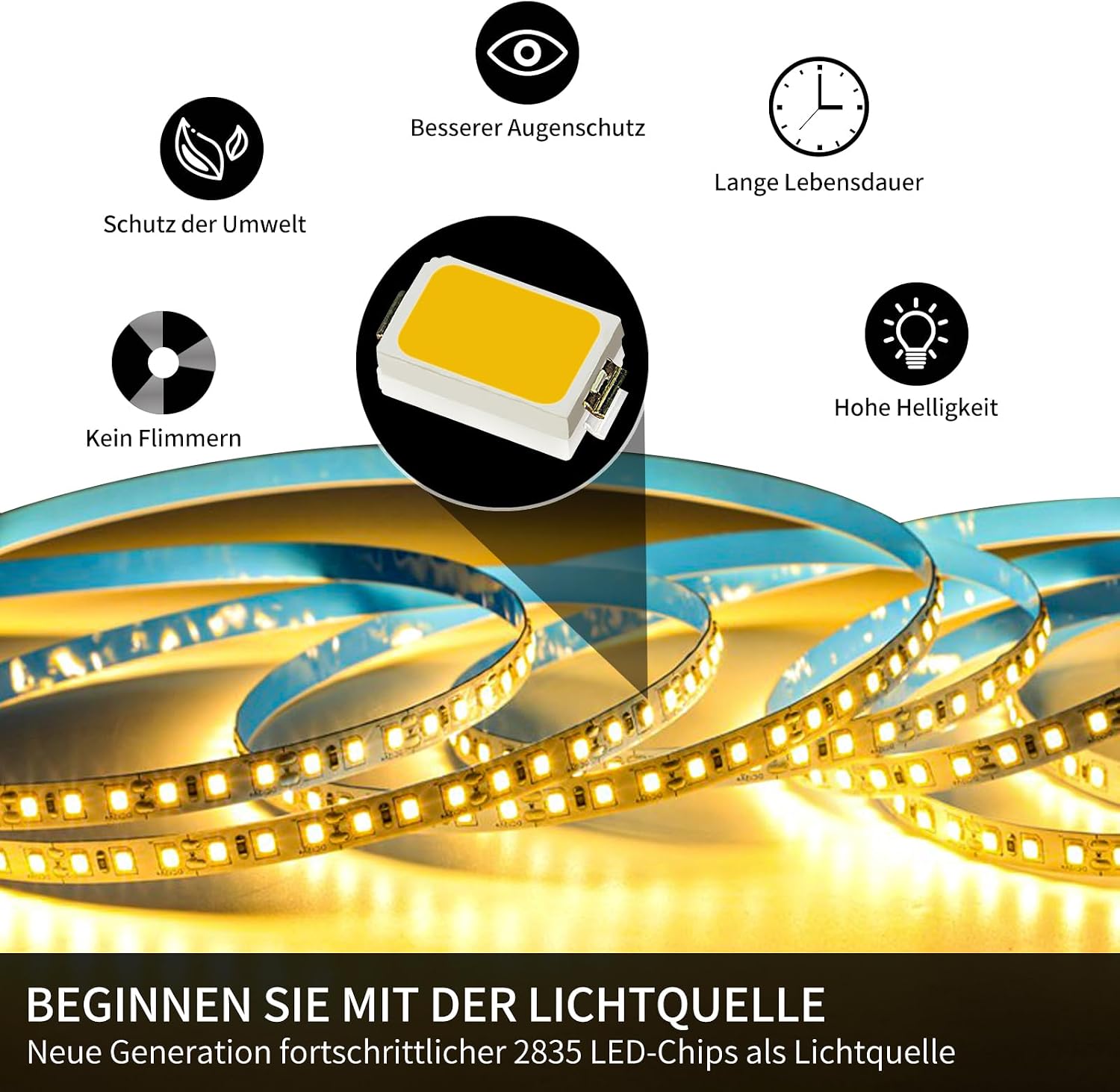 Thumbnail 6 de Mikeru 120 cm verstellbare Pendelleuchte in Schwarz mit LED, 3000/4500/6000 K und Dimmung