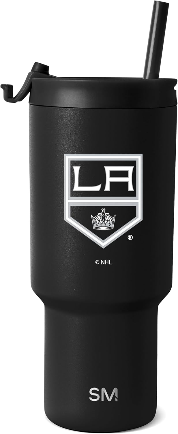 Detalle de Simple Modern Officially Licensed NHL 30 oz Tumbler with Flip Lid and Straws (Trek Collection)