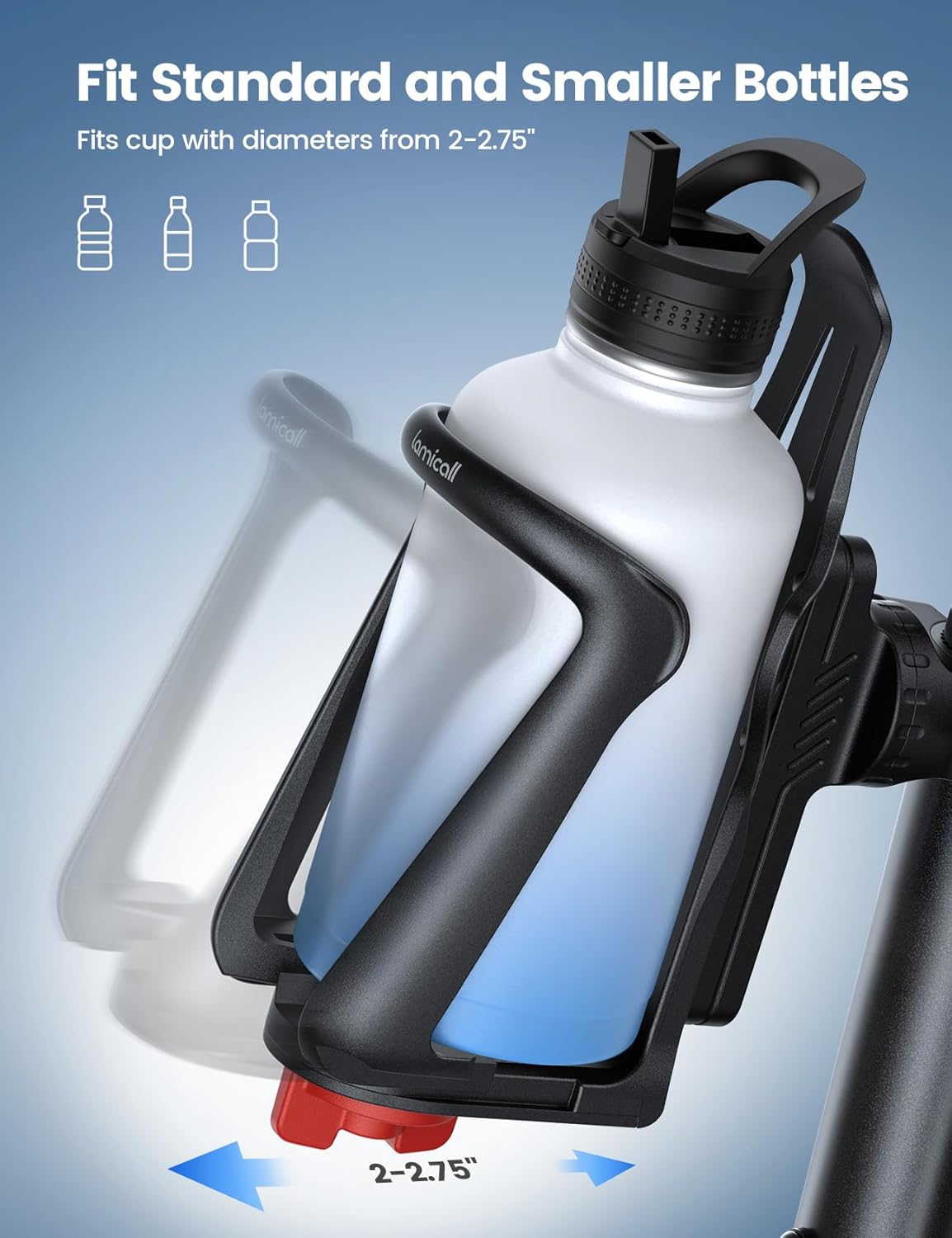 Thumbnail 1 de Lamicall Adjustable Bike Water Bottle Holder