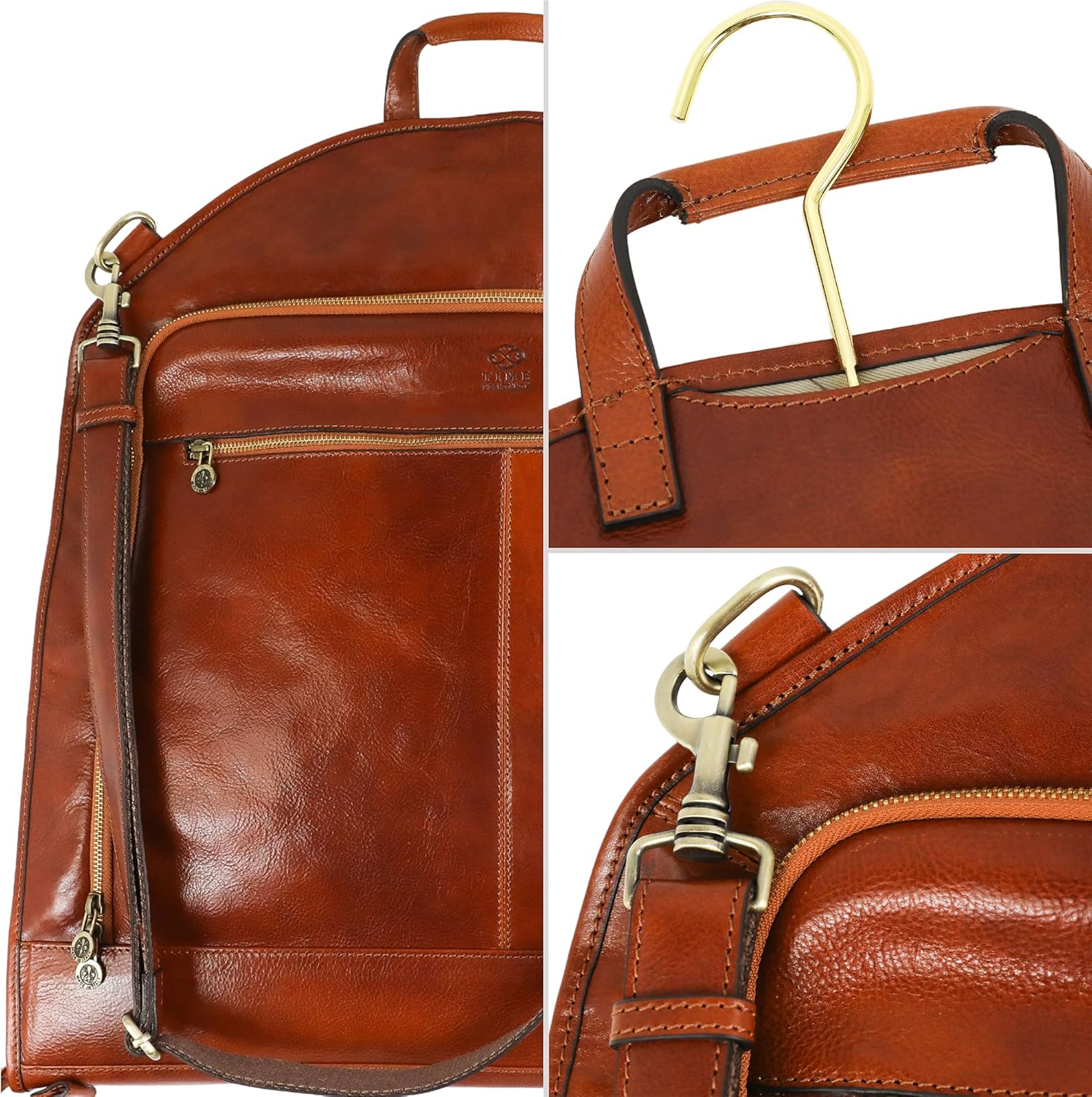 Thumbnail 3 de Time Resistance Leather Garment Bag – Slim Carry-on Suitcase for Dress Protection