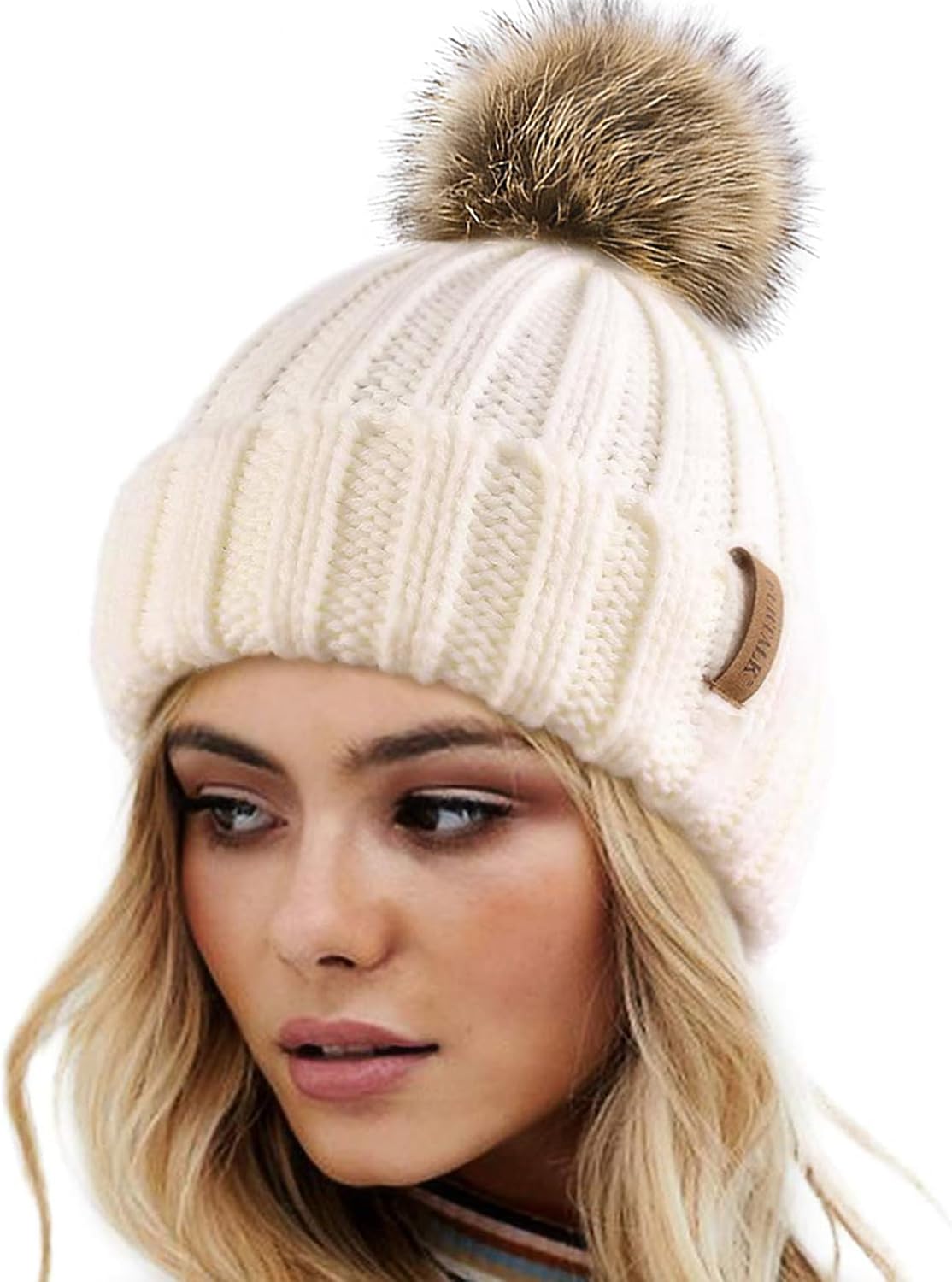 Detalle de FURTALK Women's Knit Beanie, Acrylic