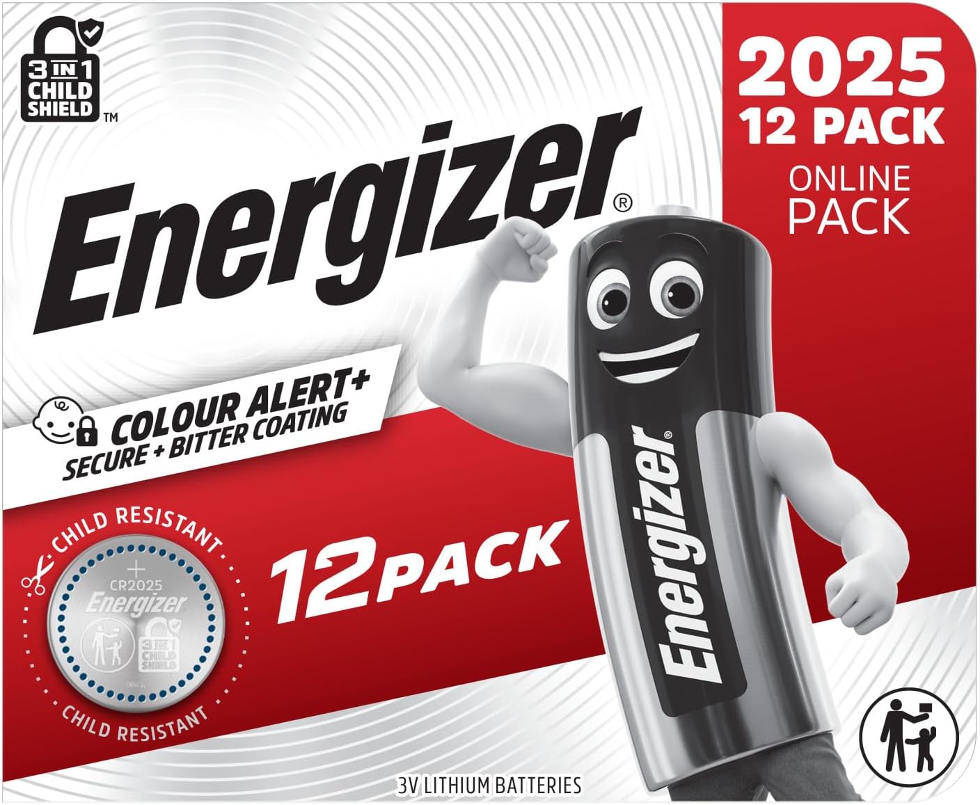 Detalle de Energizer CR2025-lithiumknoopcel, 3 V, verpakking van 12