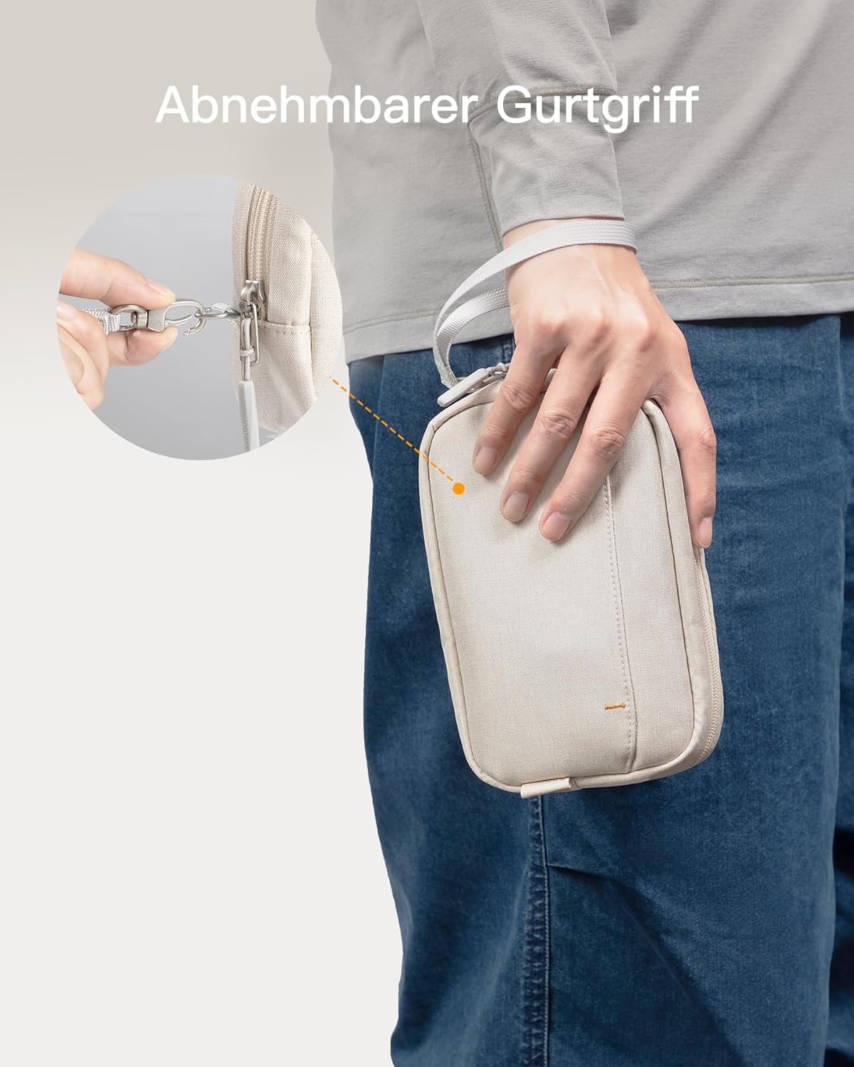 Thumbnail 6 de Inateck Kabeltasche Elektronik-Organizer (spritzwasserfest, 600D RPET) – Reise-Zubehör für Maus & USB-Stick