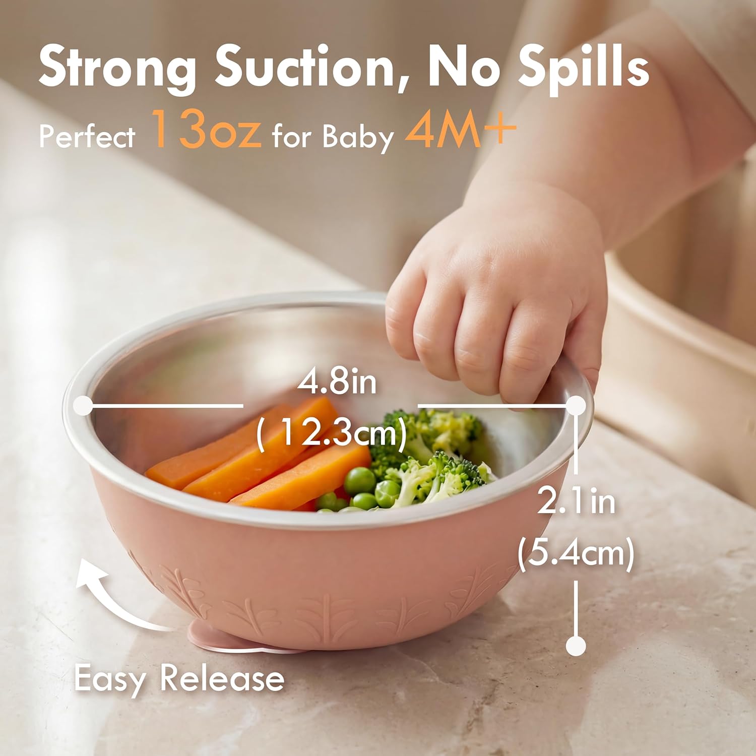 Thumbnail 1 de Moonkie Baby-Schalen aus Edelstahl mit Silikondeckeln – 2er-Set (Pastellblau/Salbeigrün), BPA-frei, spülmaschinenfest, 13 oz