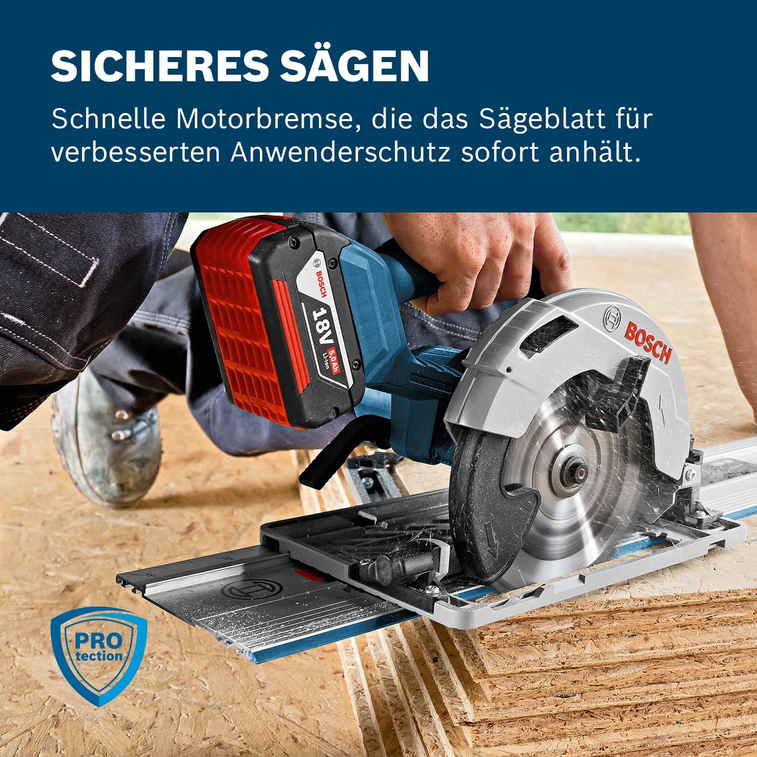 Thumbnail 2 de Bosch Professional GKS 18V-57 G Akku-Kreissäge 57mm 🛠