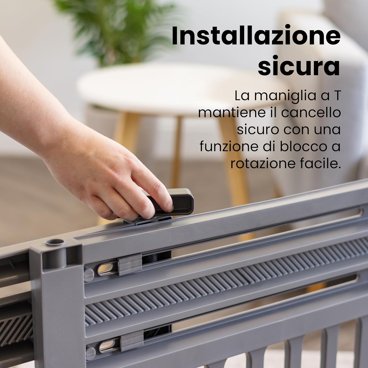 Thumbnail 5 de Iris Ohyama Barriera di Sicurezza per Scale in Plastica PP PBR-600, estensibile L61–100 cm, grigio