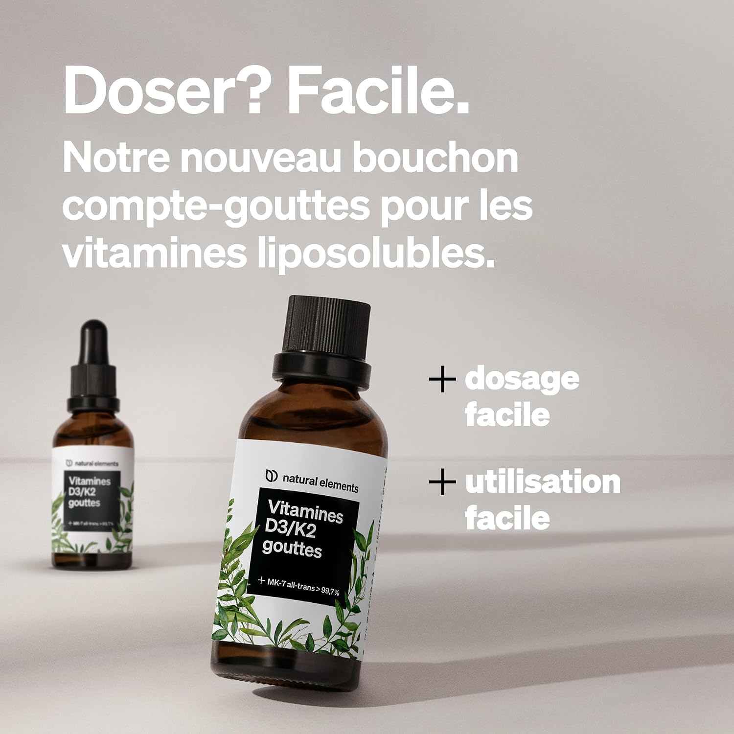 Thumbnail 1 de Vitamine D3 & K2 Premium 50 ml — gouttes concentrées 💧