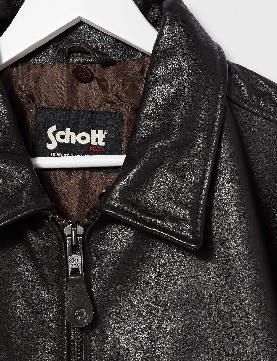Thumbnail 4 de Schott NYC Leather Jacket cuir