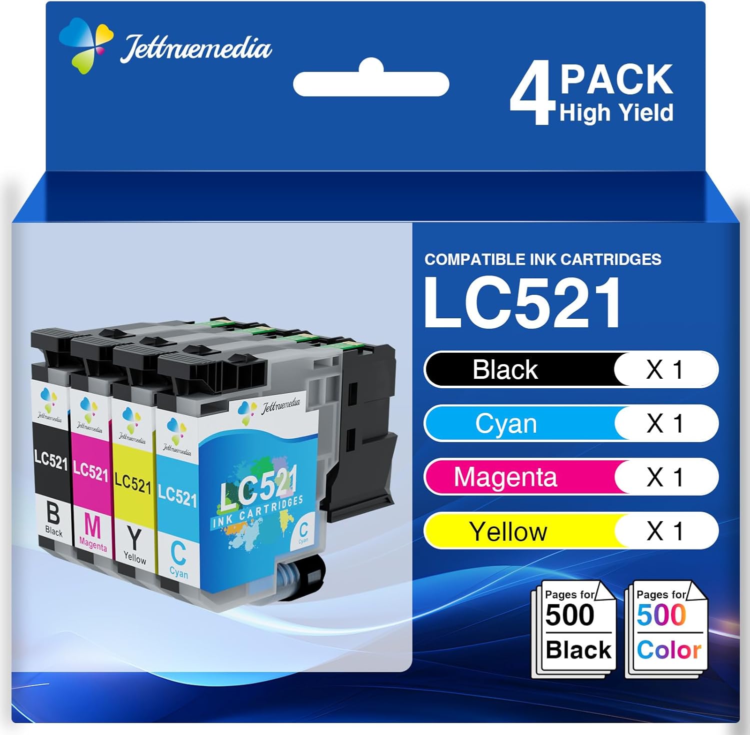 Detalle de LC3219XL kompatible Tintenpatronen für Brother (8er-Pack) – passend für MFC-J5330dw & mehr
