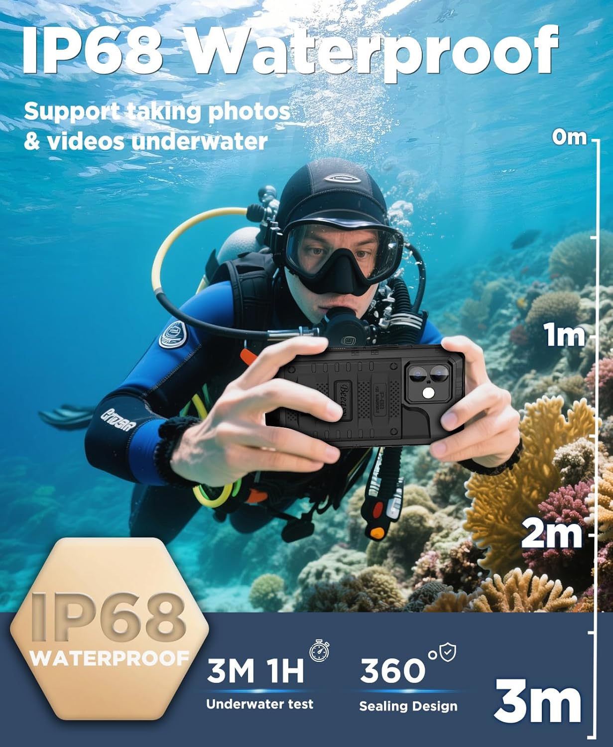 Thumbnail 2 de Beeasy iPhone 17 Case Waterproof Heavy Duty