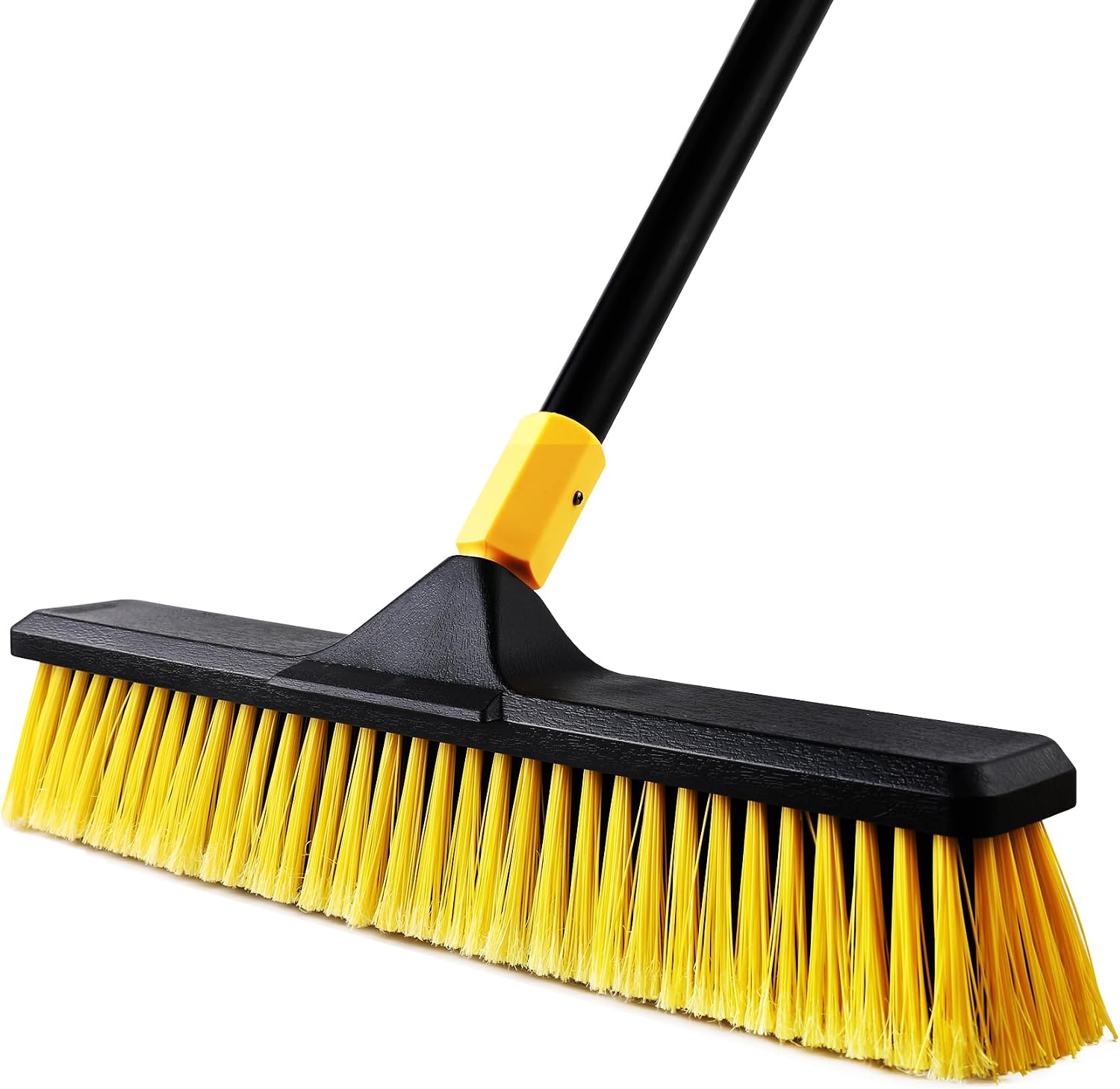 Yocada 18-Inch Push Broom: Heavy-Duty Outdoor Cleanup with Adjustable Length