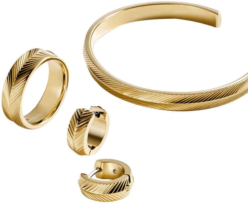 Thumbnail 1 de FOSSIL — Bagues en acier inoxydable doré pour femme, taille 17