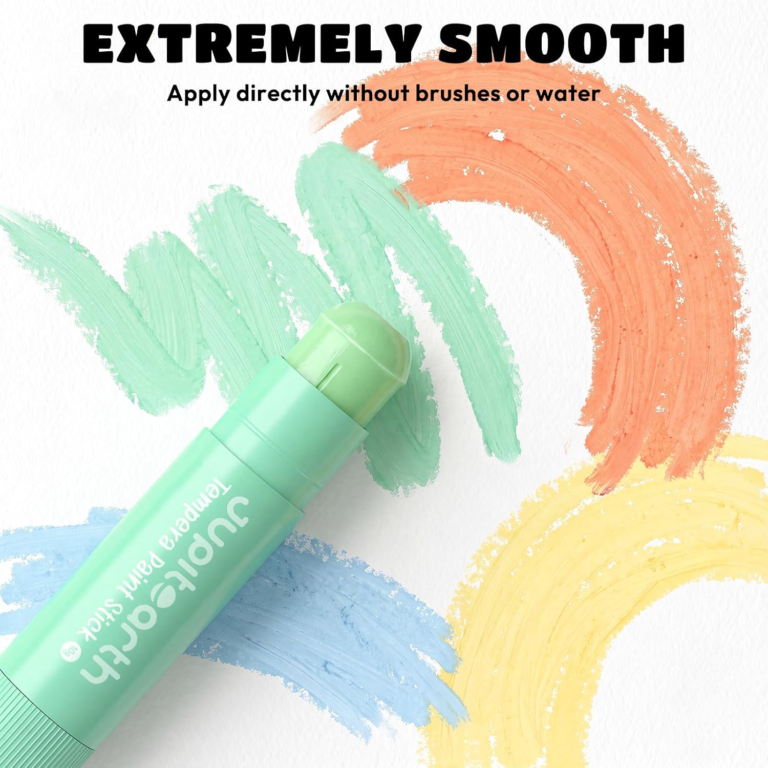 Detalle de JUPITEARTH Tempera Paint Sticks for Kids, 12 Pastel Colors, Washable