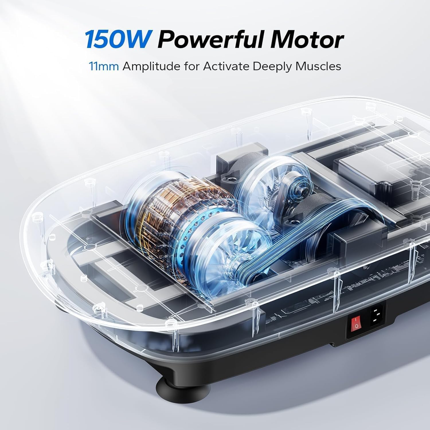 Thumbnail 5 de MERACH CV30 Pro Curved Vibration Plate, 10 Levels, Bluetooth and LED Display