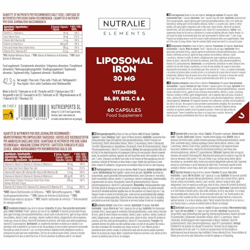 Detalle 2 de Hierro Liposomado 30mg Nutralie 💊 Con Vitamina C y B12