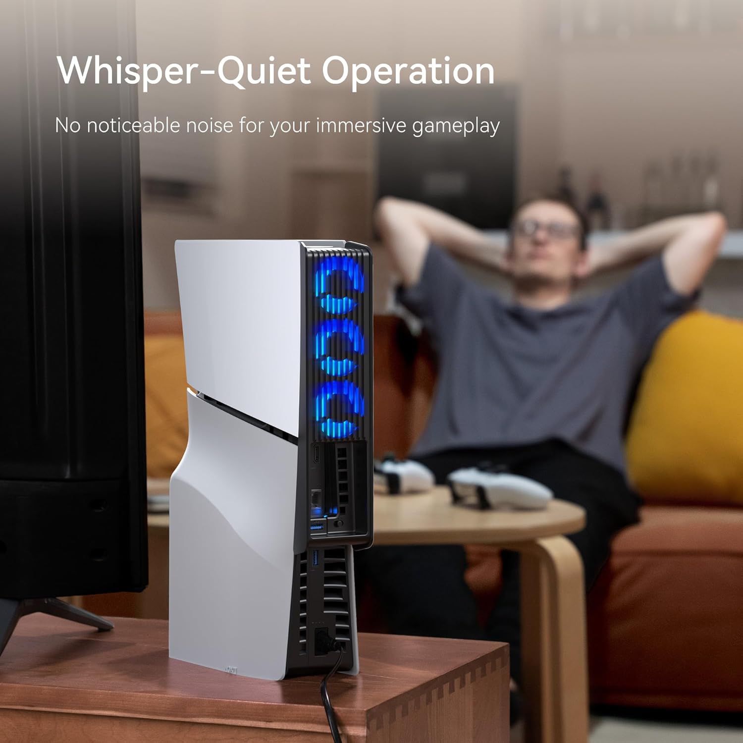 Thumbnail 6 de KIWIHOME Slim Fan for PS5 Slim with Auto Speed and LED – Quieter Cooling Accessory (USB 3.0)