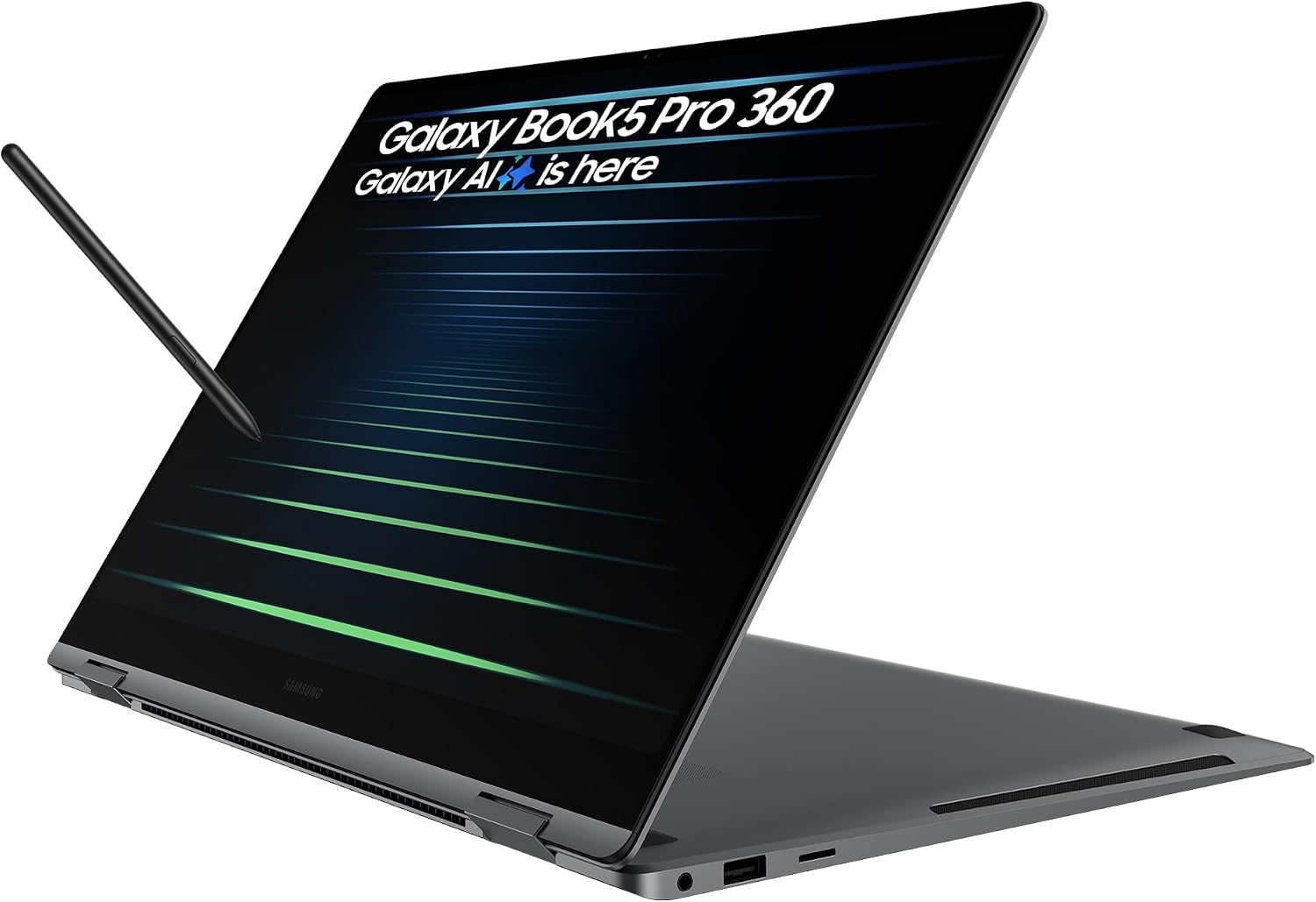 Detalle de Samsung Galaxy Book5 Pro 360 AI Laptop (16-Inch, 2-in-1) with S Pen