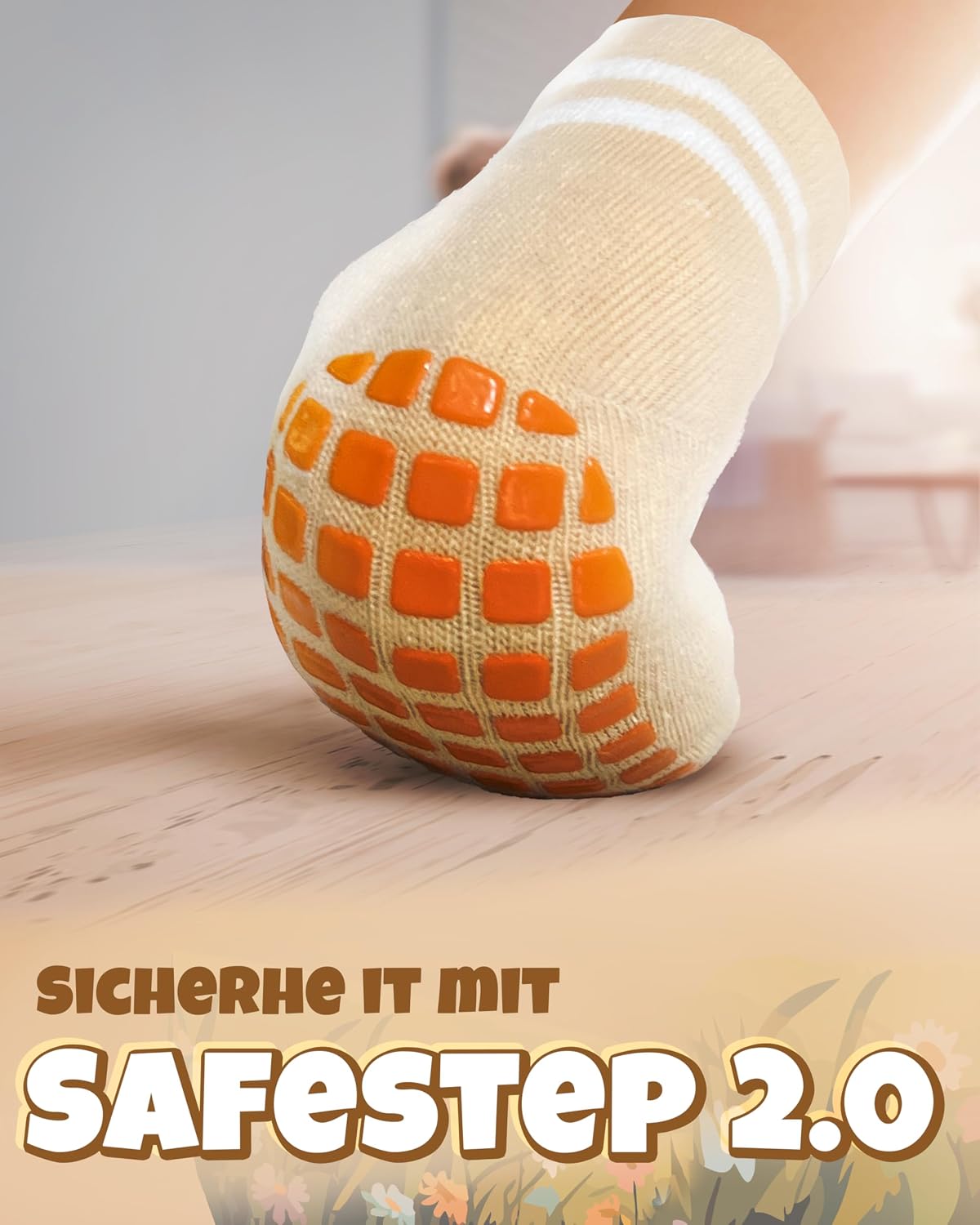 Detalle de Kleinbär Stoppersocken Kinder ABS, 0-12 Monate
