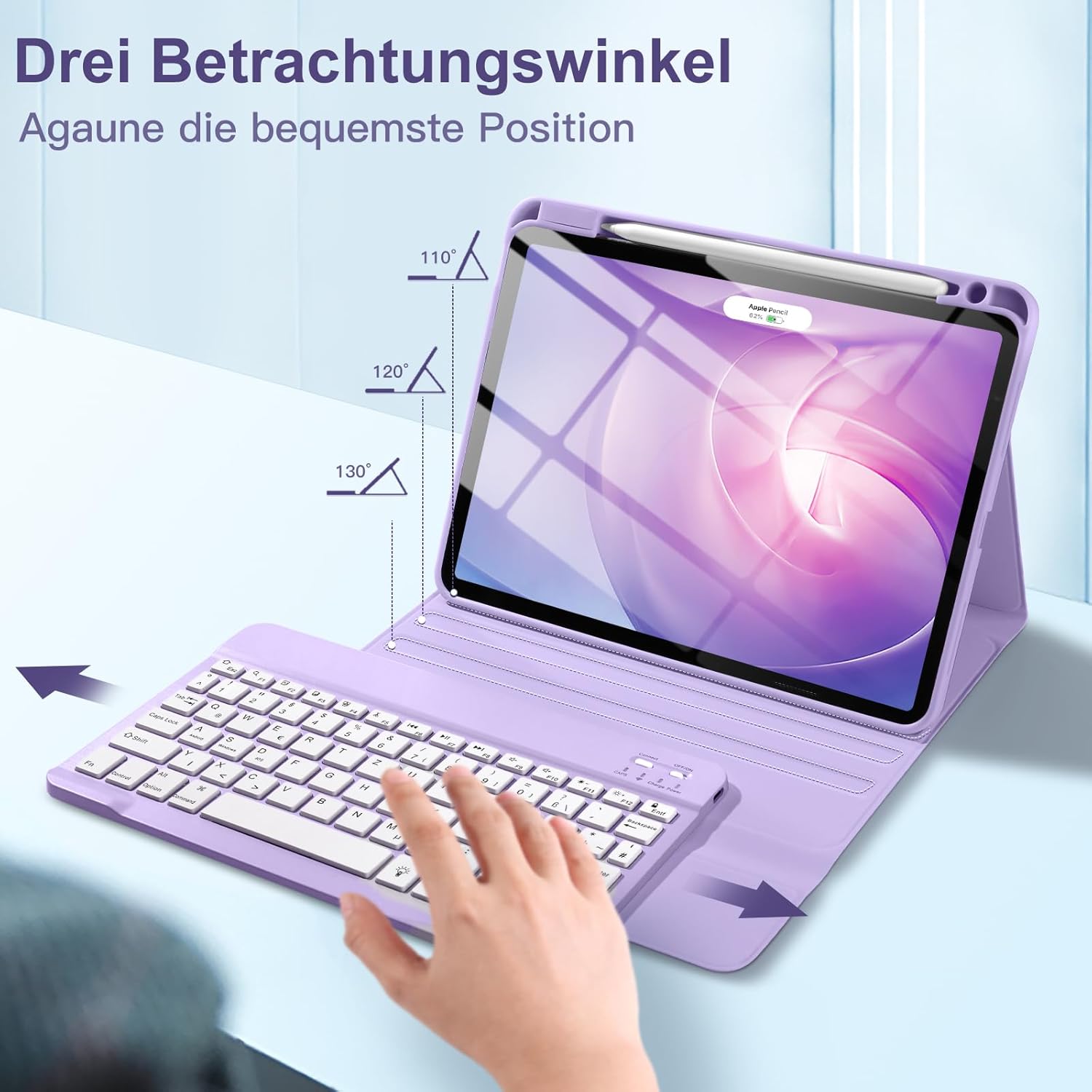 Detalle 1 de Vobafe iPad Air Tastaturhülle 11 Zoll