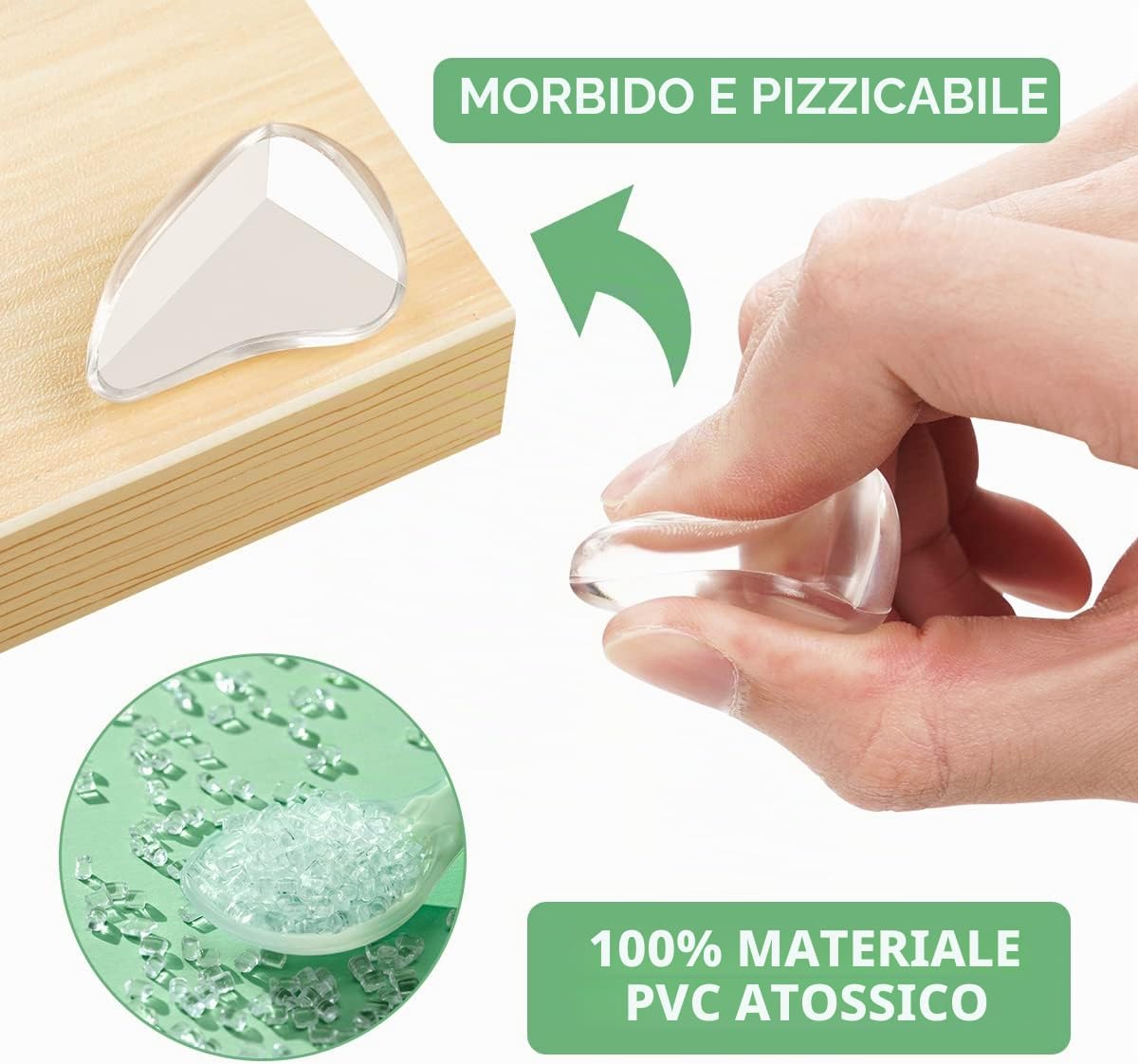 Thumbnail 4 de Vicloon Protezione Angoli, 24 Pezzi Paraspigoli per Bambini – protezioni trasparenti a forma di goccia
