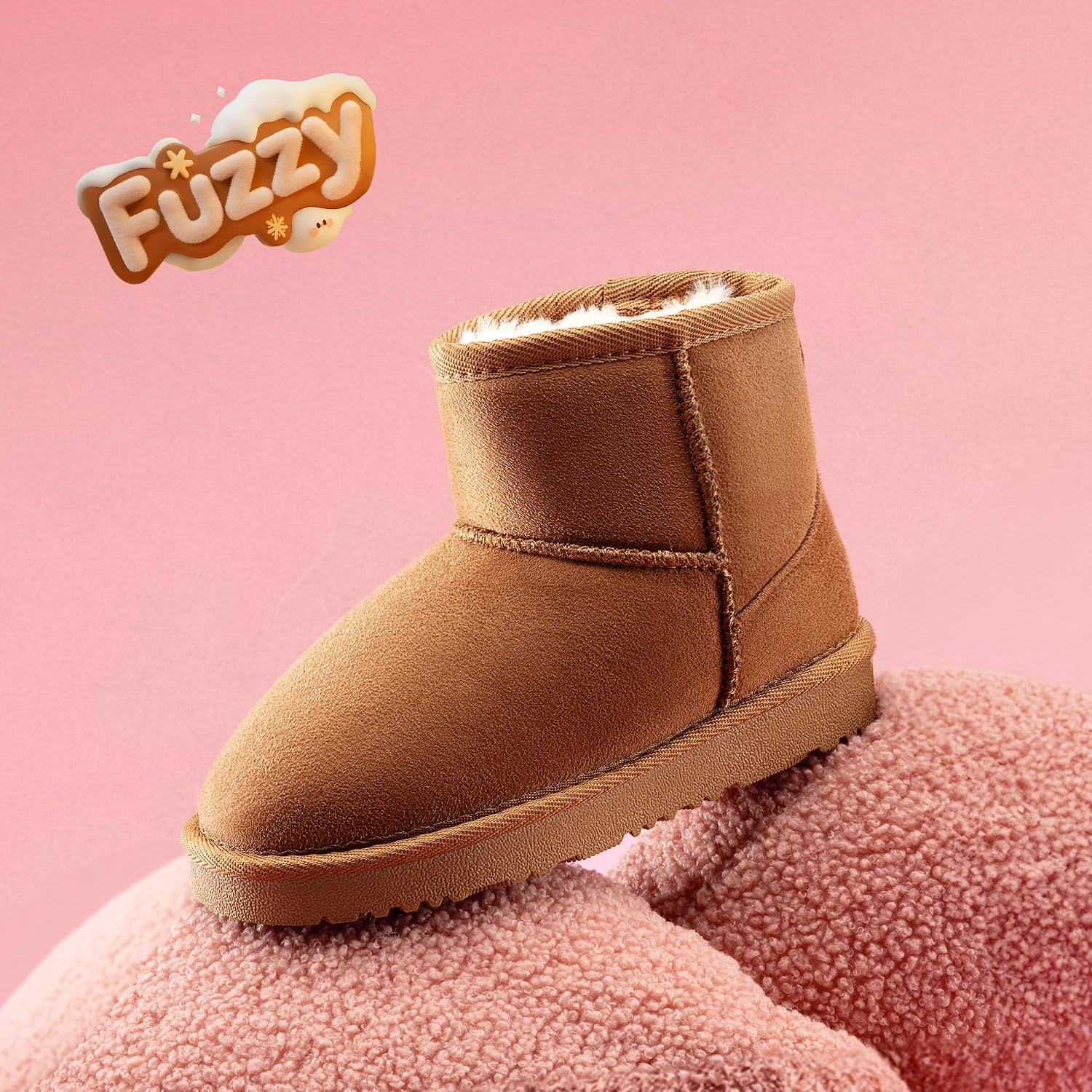 Detalle de DREAM PAIRS Girls' Winter Boots with Faux Fur