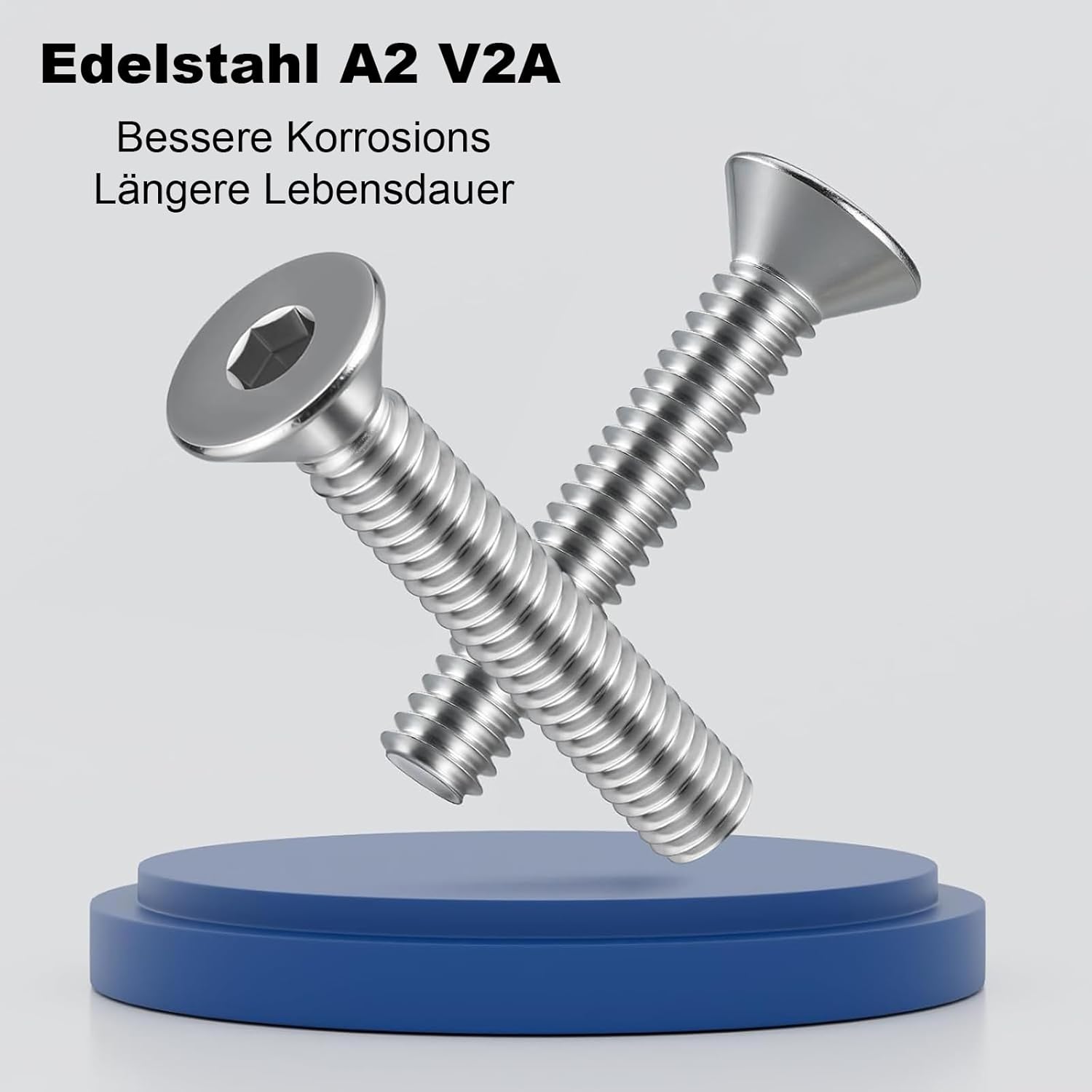 Thumbnail 2 de Zuyya 20 Stück M8 x 10 mm Senkkopfschrauben aus Edelstahl A2 (V2A) mit Innensechskant
