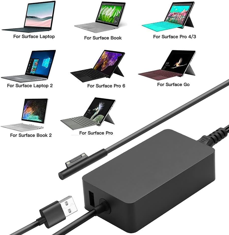 Detalle 1 de Chargeur 65W pour Surface Pro đźšš