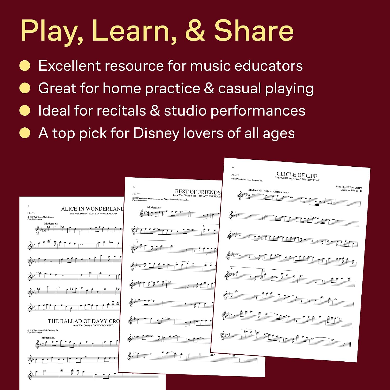 Thumbnail 6 de Hal Leonard Disney Solos voor fluit – speelboek met online opnames, 24 pagina’s