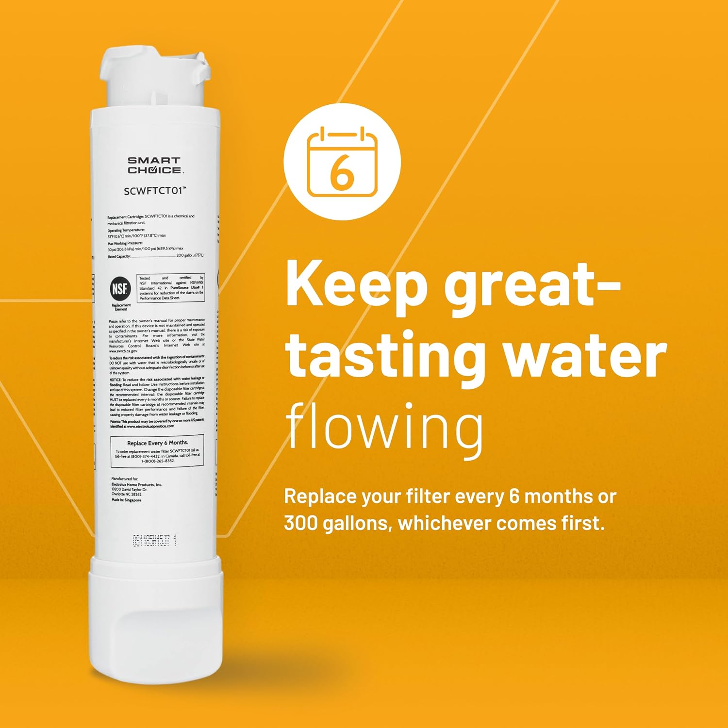 Detalle 2 de Smart Choice Refrigerator Water and Ice Filter SCWFTCTO1